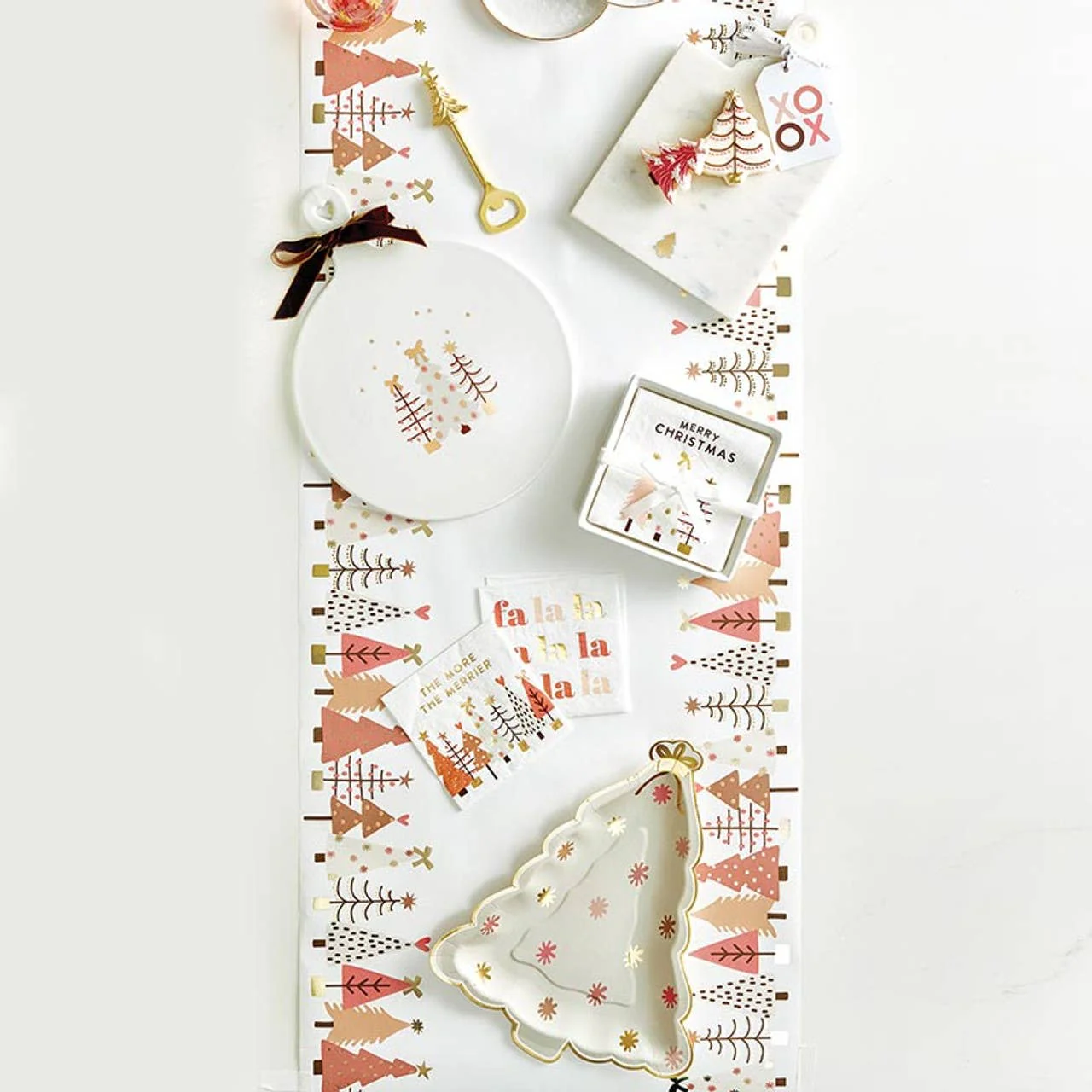Ceramic Appetizer Plates - Gold Foil Heart - Set of 4 - Image 3