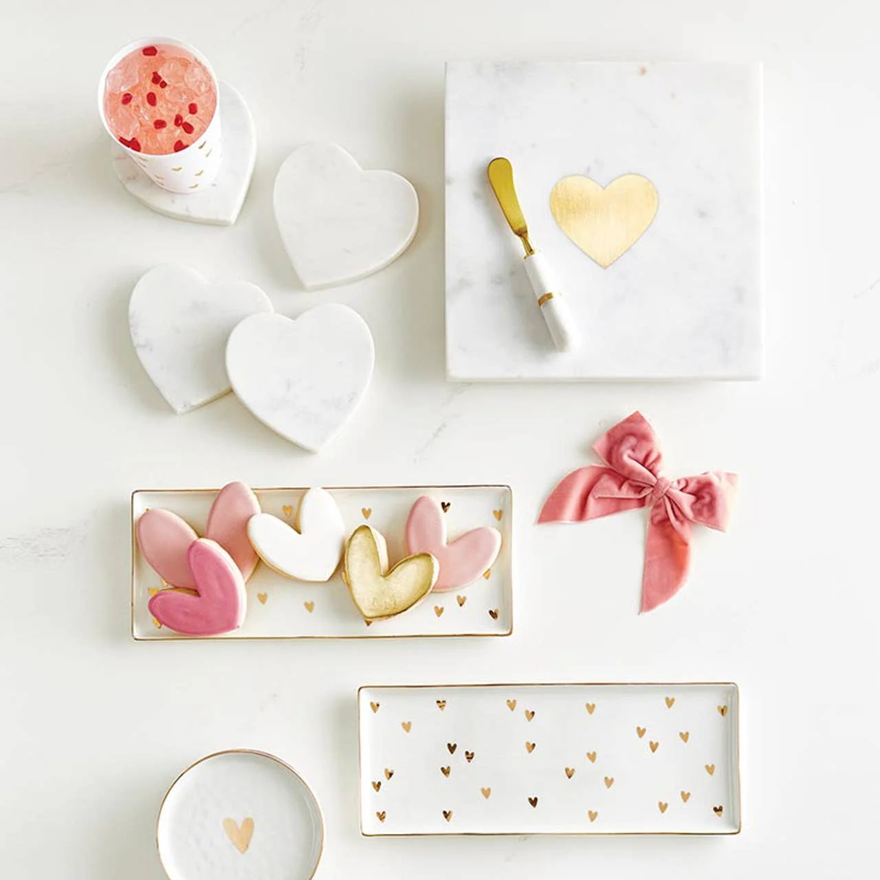 Ceramic Tray - Gold Foil Hearts - Image 3