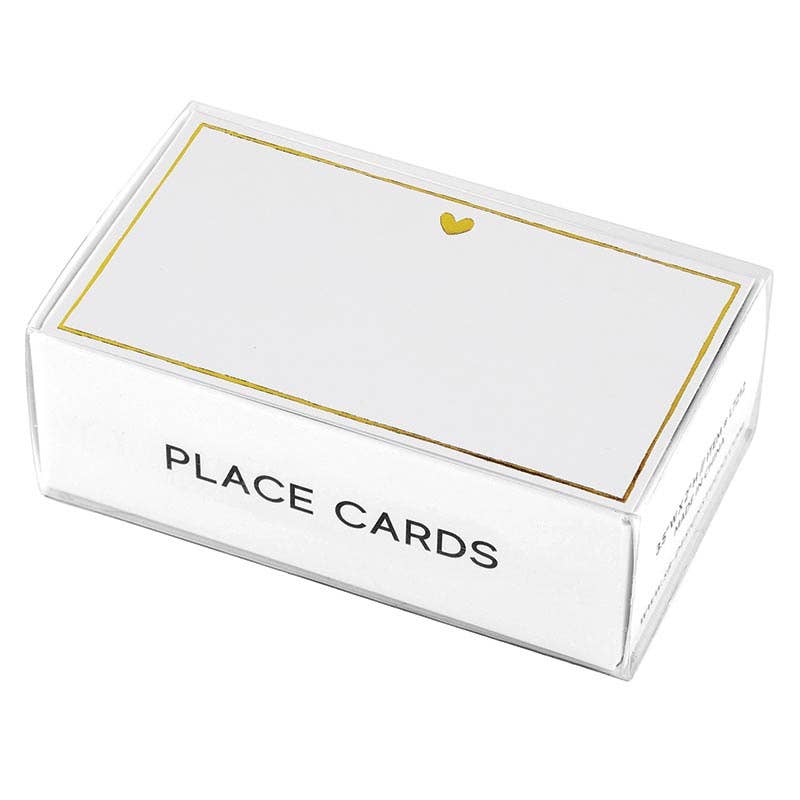 Gold Foil Place Cards - Heart - Image 5