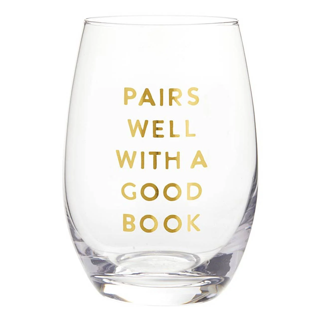 Stemless Wine Glass - Pairs Well with A Good Book - Image 2