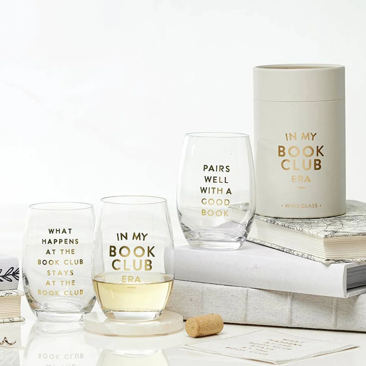 Stemless Wine Glass - Pairs Well with A Good Book - Image 4