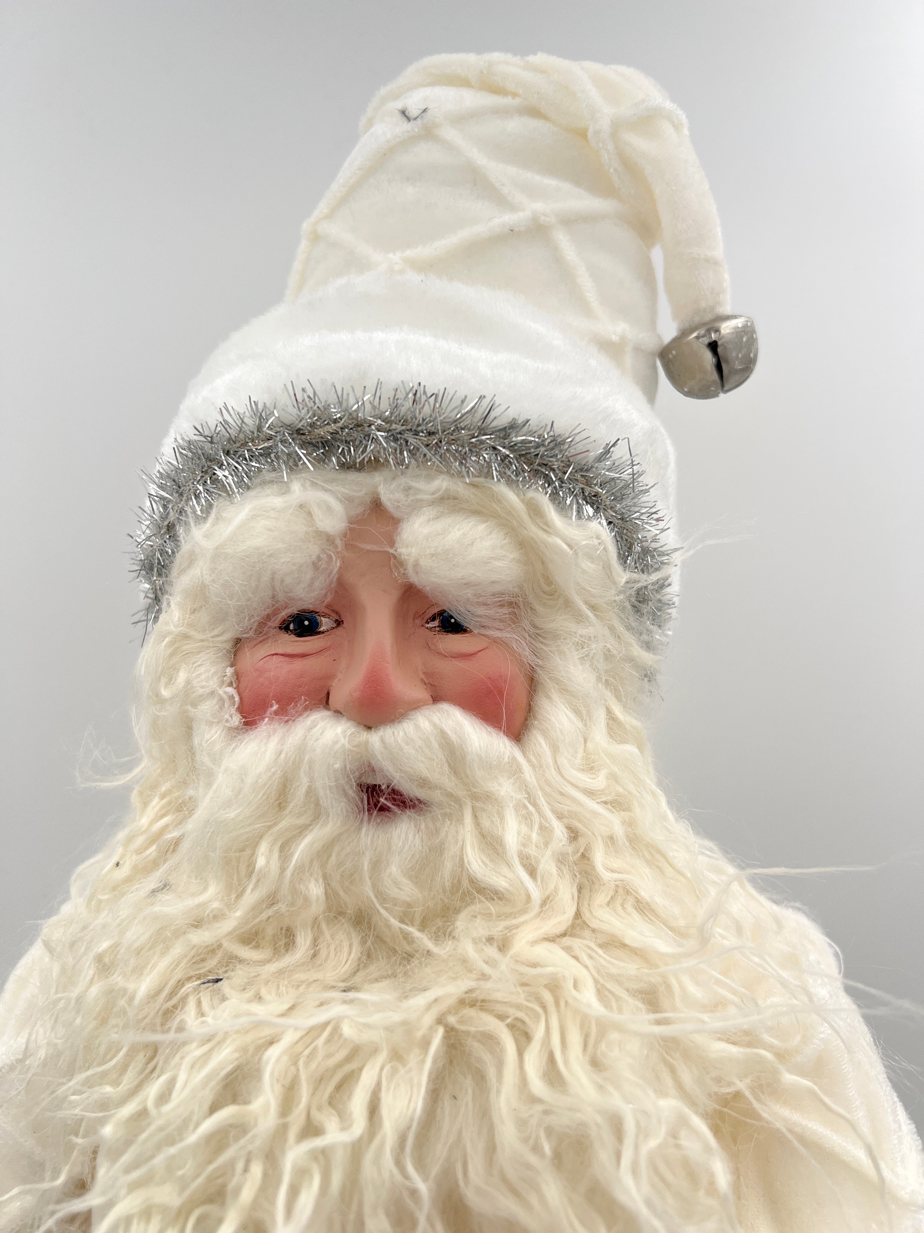 Santa In White Coat w/Tree and Sack of Gifts-28" - Image 2