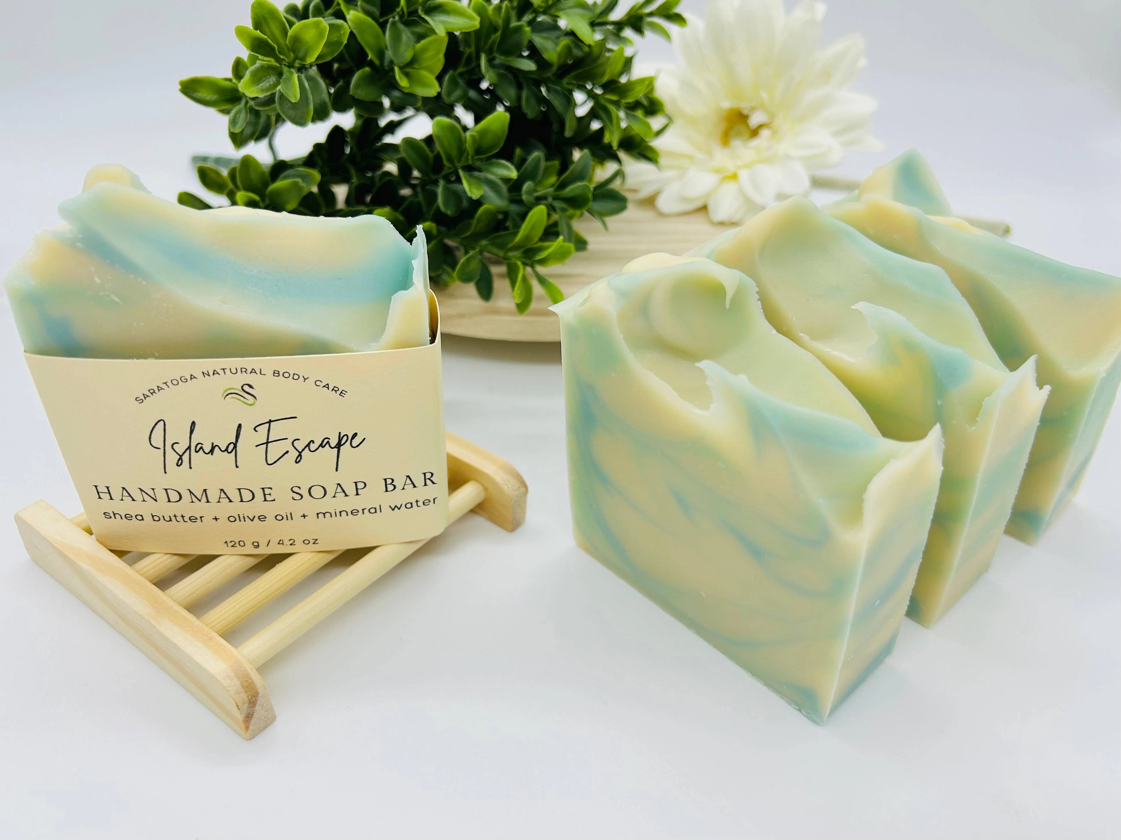 Island Escape Tropical Handmade Soap Bar VEGAN COLD PROCESS - Image 3