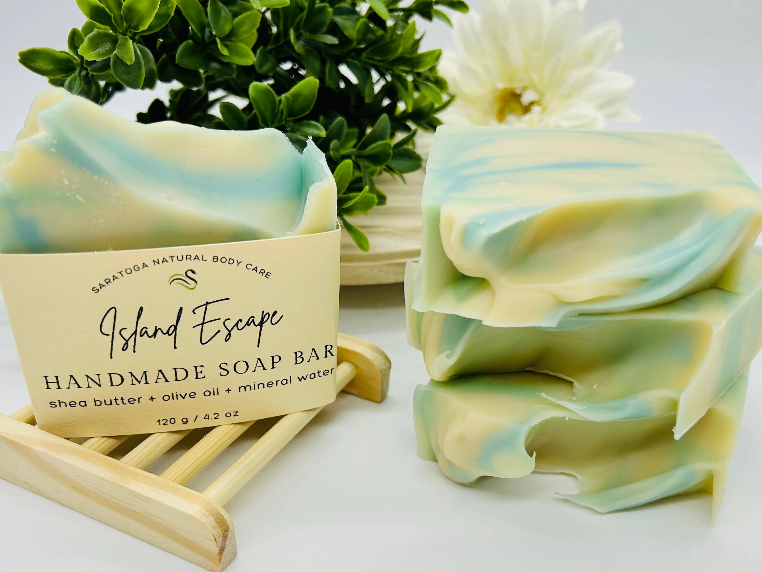 Island Escape Tropical Handmade Soap Bar VEGAN COLD PROCESS - Image 4