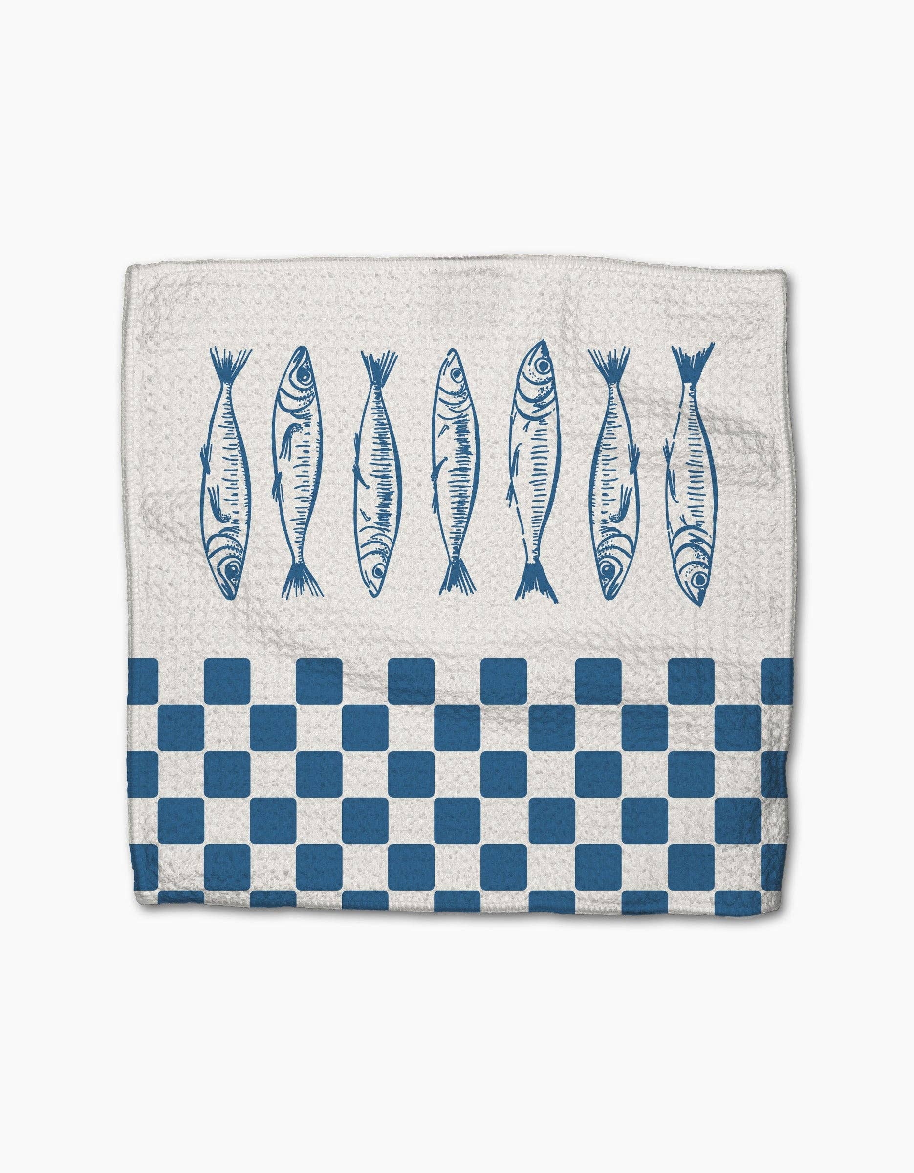 Sardine Check Blue Dishcloth Set - Image 2