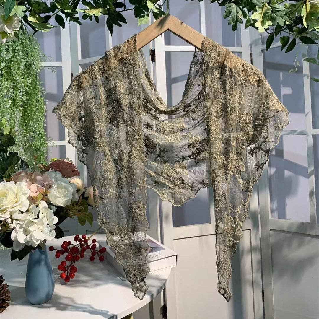 Embroidered Lace Shawl Scarf -Assorted Sold Separately - Image 3
