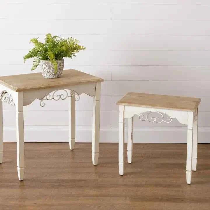 Scroll Design Side Tables - Large only