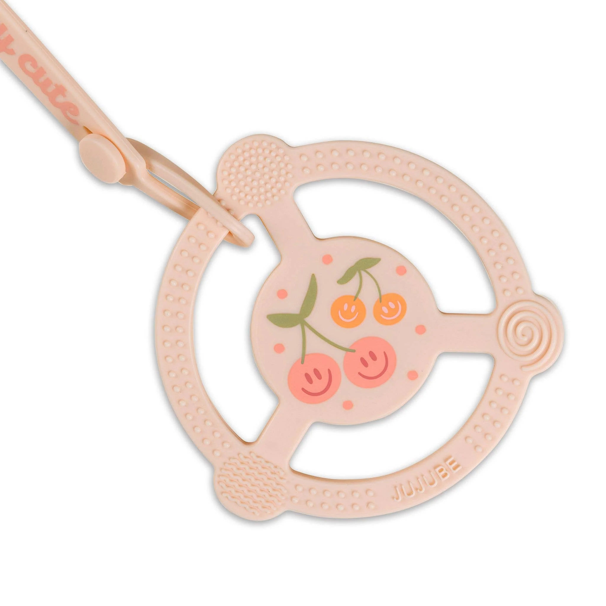 Silicone Teether Ring with Detachable Clip Cherry Cute - Image 4