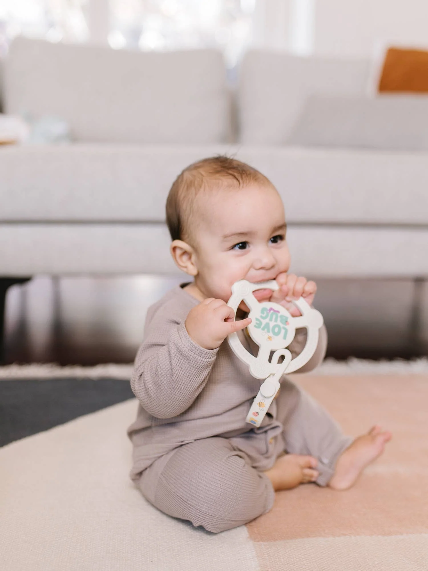 Silicone Teether Ring with Detachable Clip Love Bug - Image 5