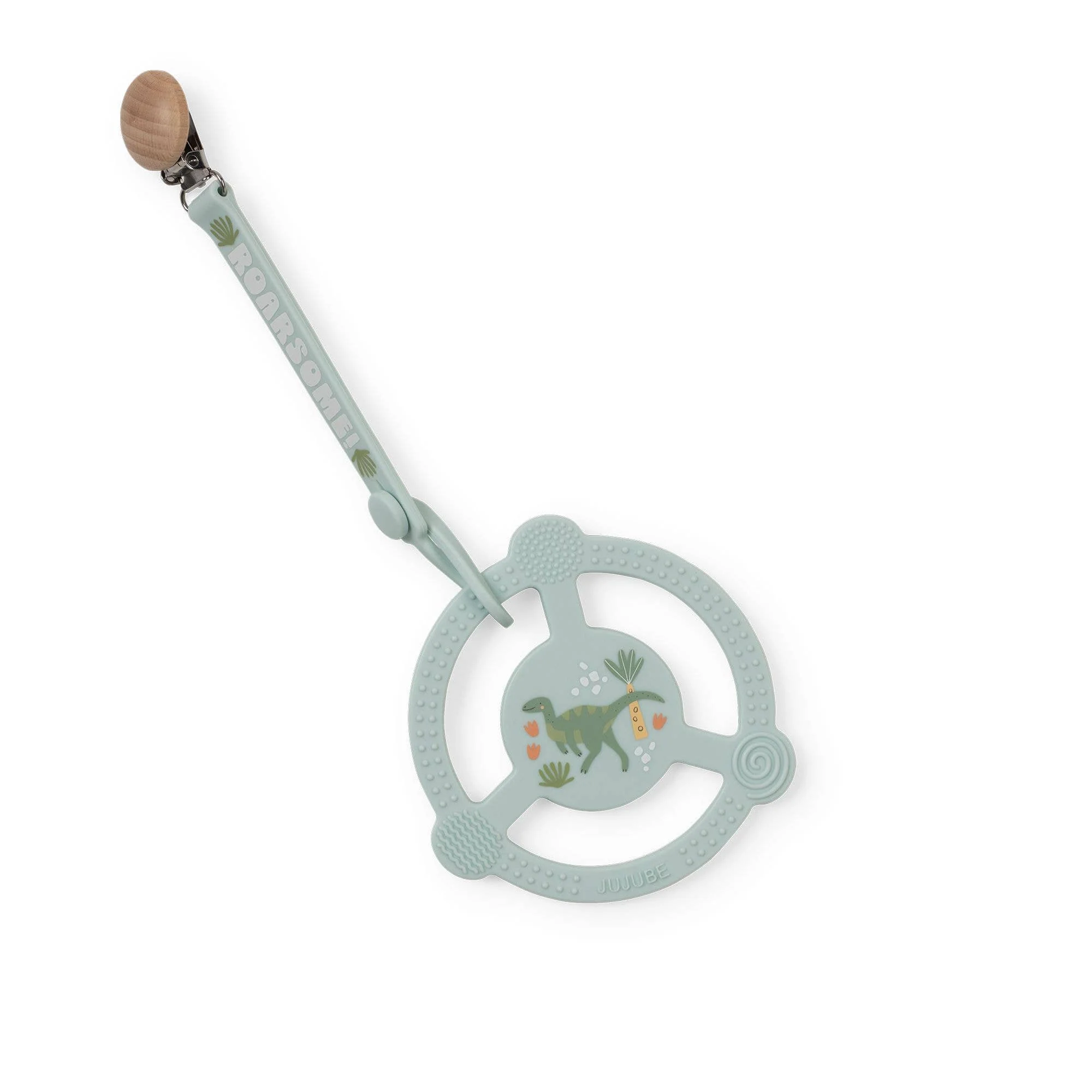 Silicone Teether Ring with Detachable Clip Roarsome - Image 2