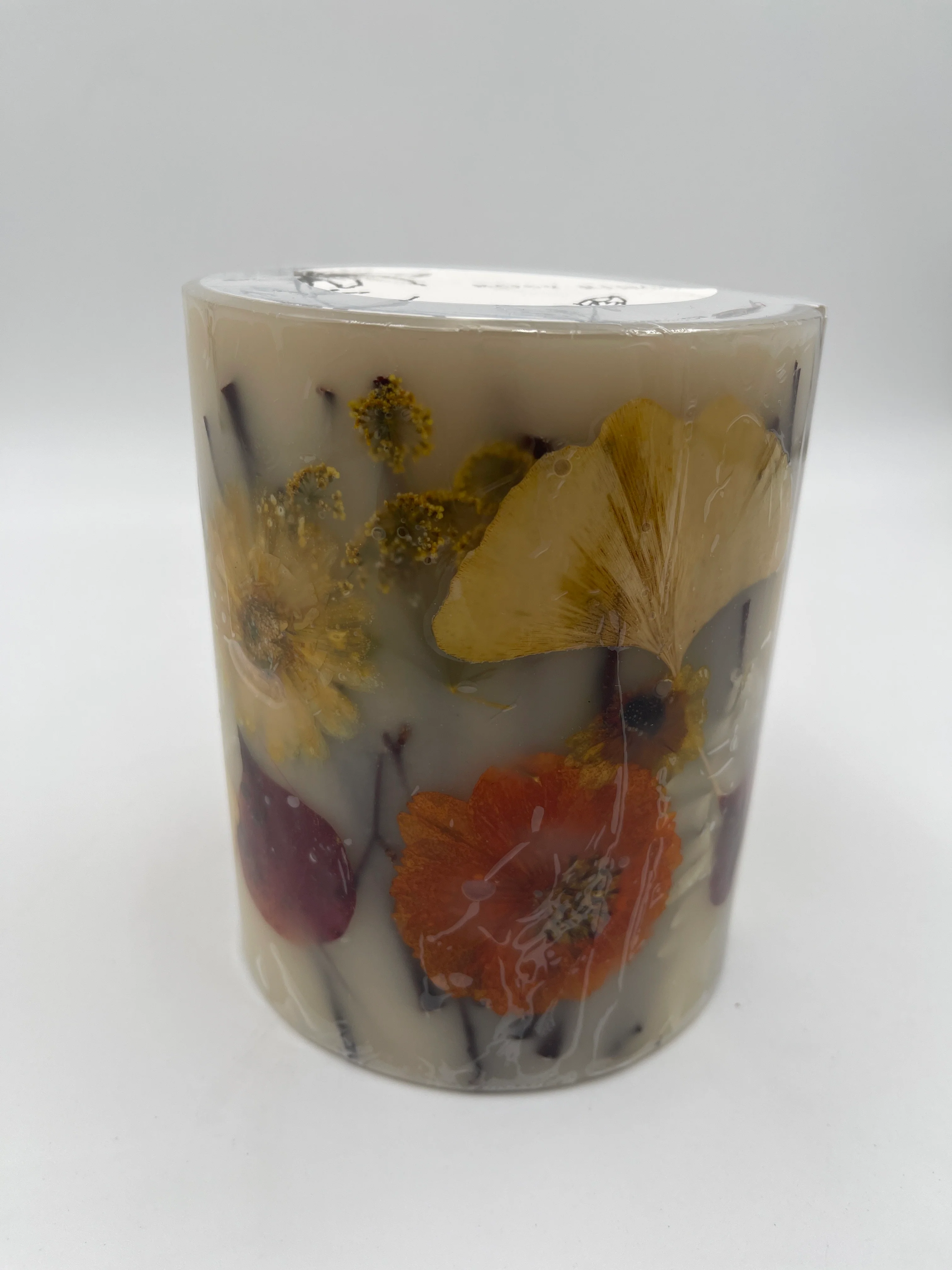 Small Round Botanical Candle-Honey Tobacco - Image 2