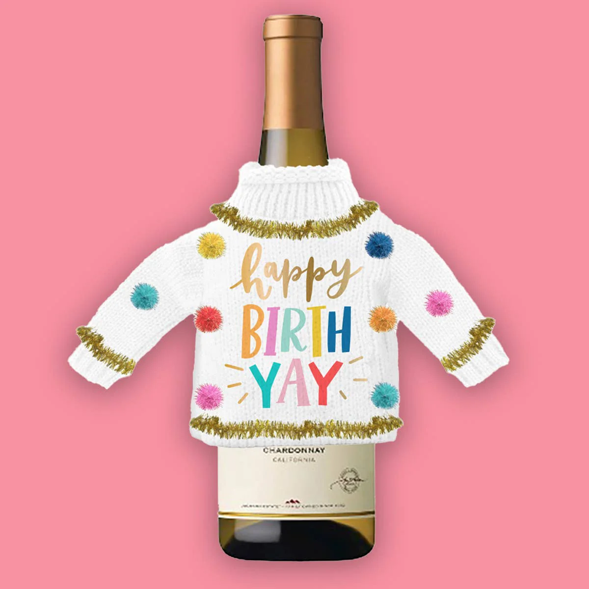 Funny Wine Bottle Sweater | Happy BirthYay - Image 3