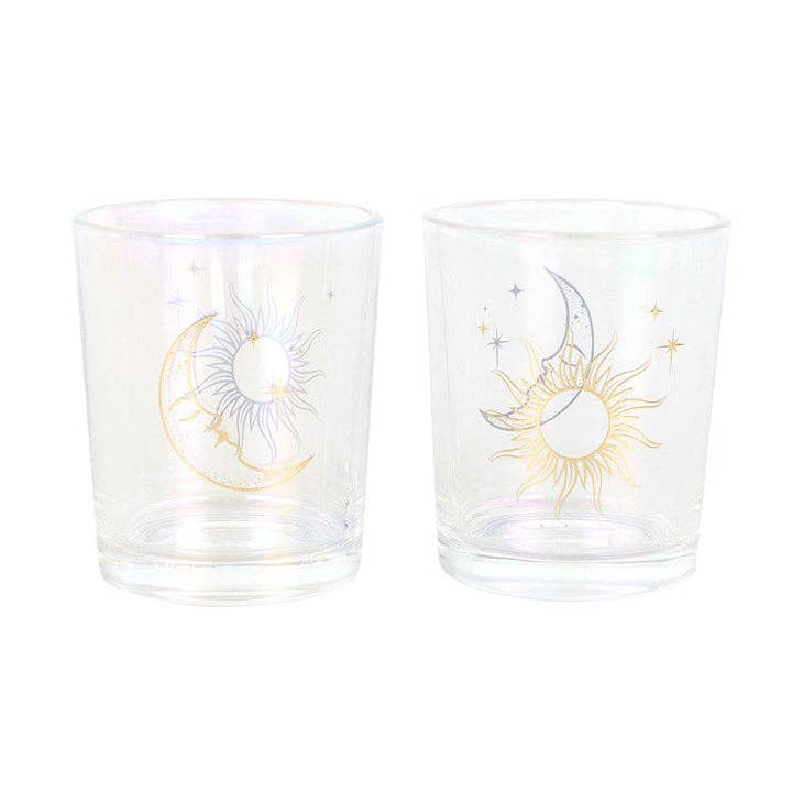 Sun & Moon Votive Candle Holders Set of Two - Image 2