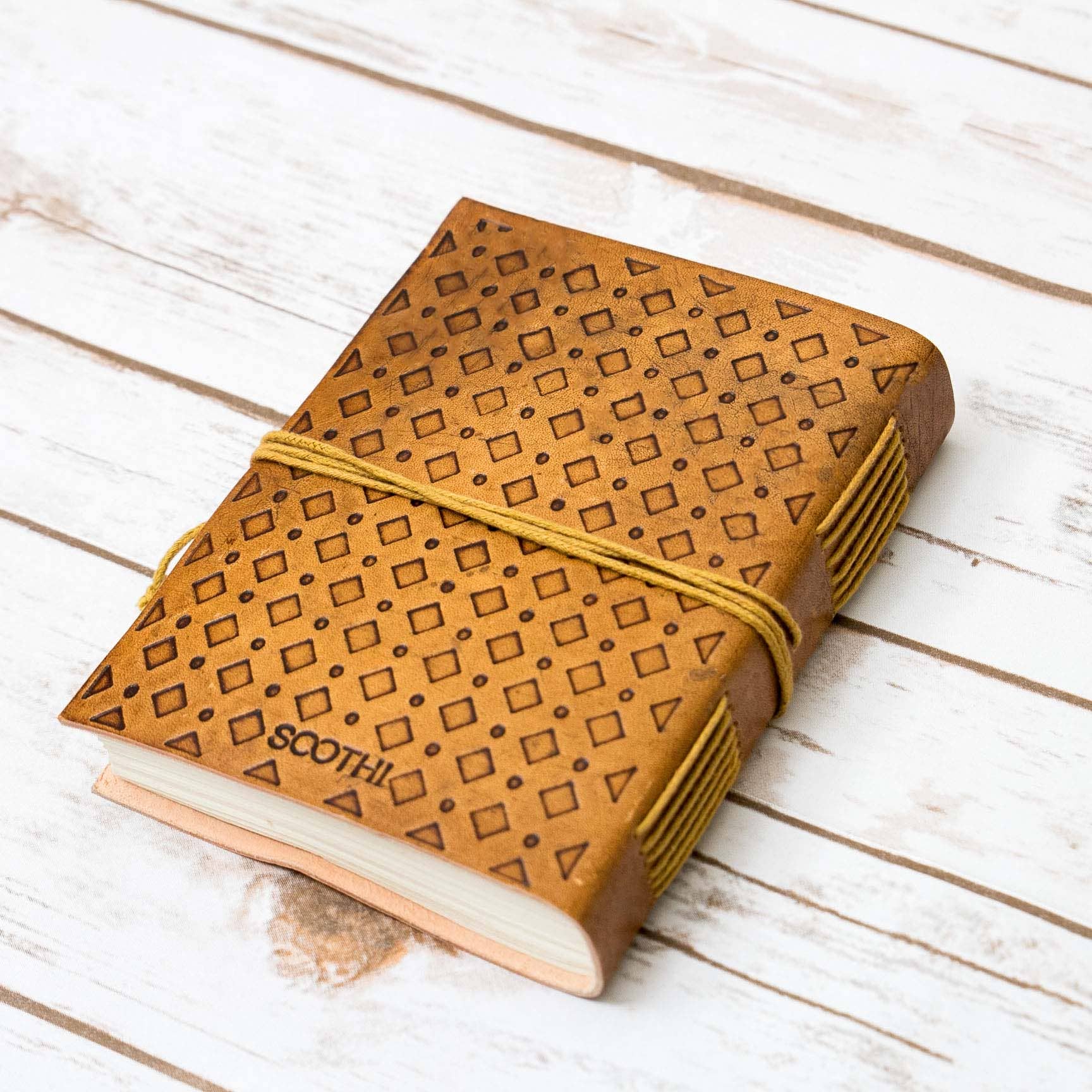 If A Story, William Faulkner Quote Leather Journal - 5x7 TAN - Image 3