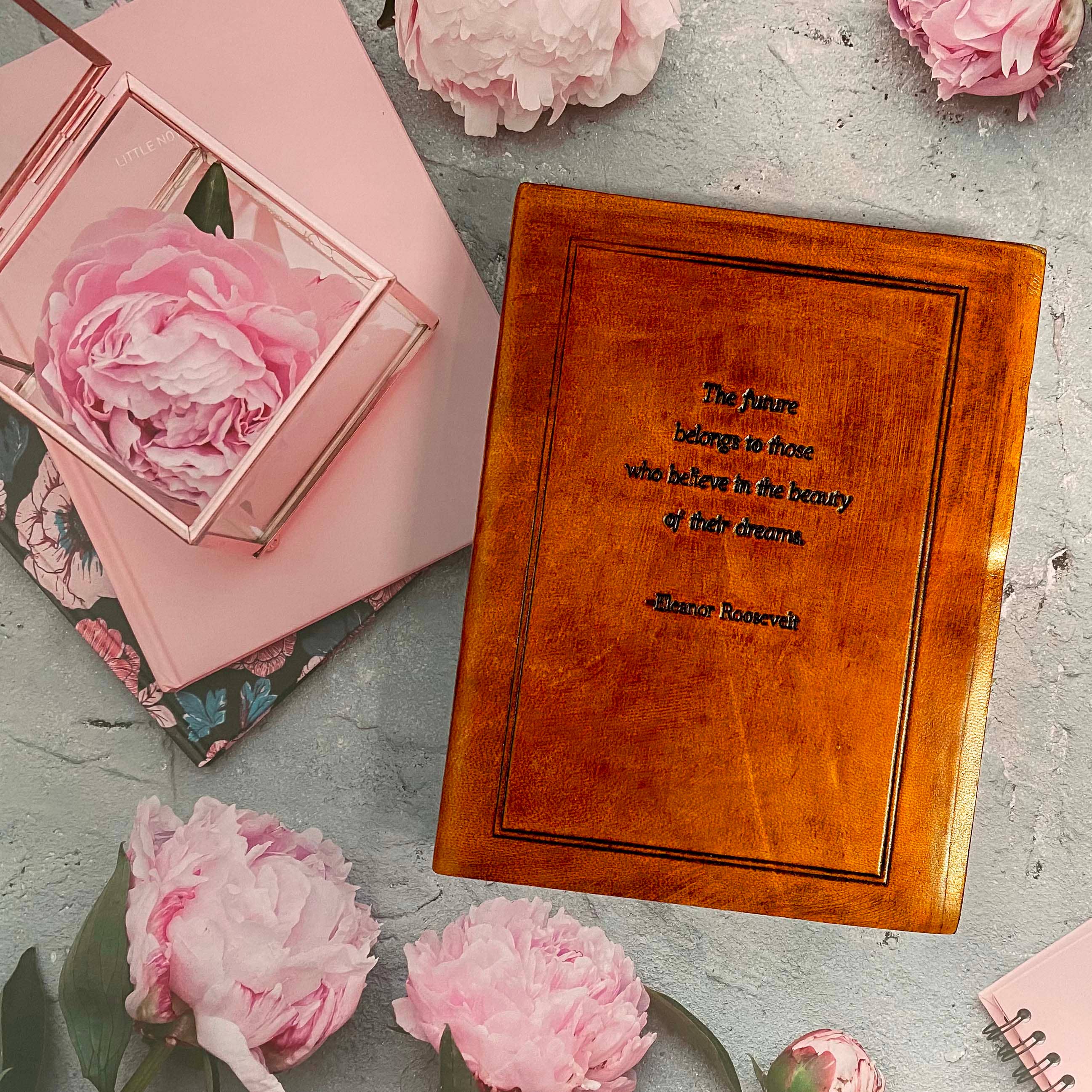 The Future Belongs, Eleanor Roosevelt Leather Journal - 8x6 - Image 7