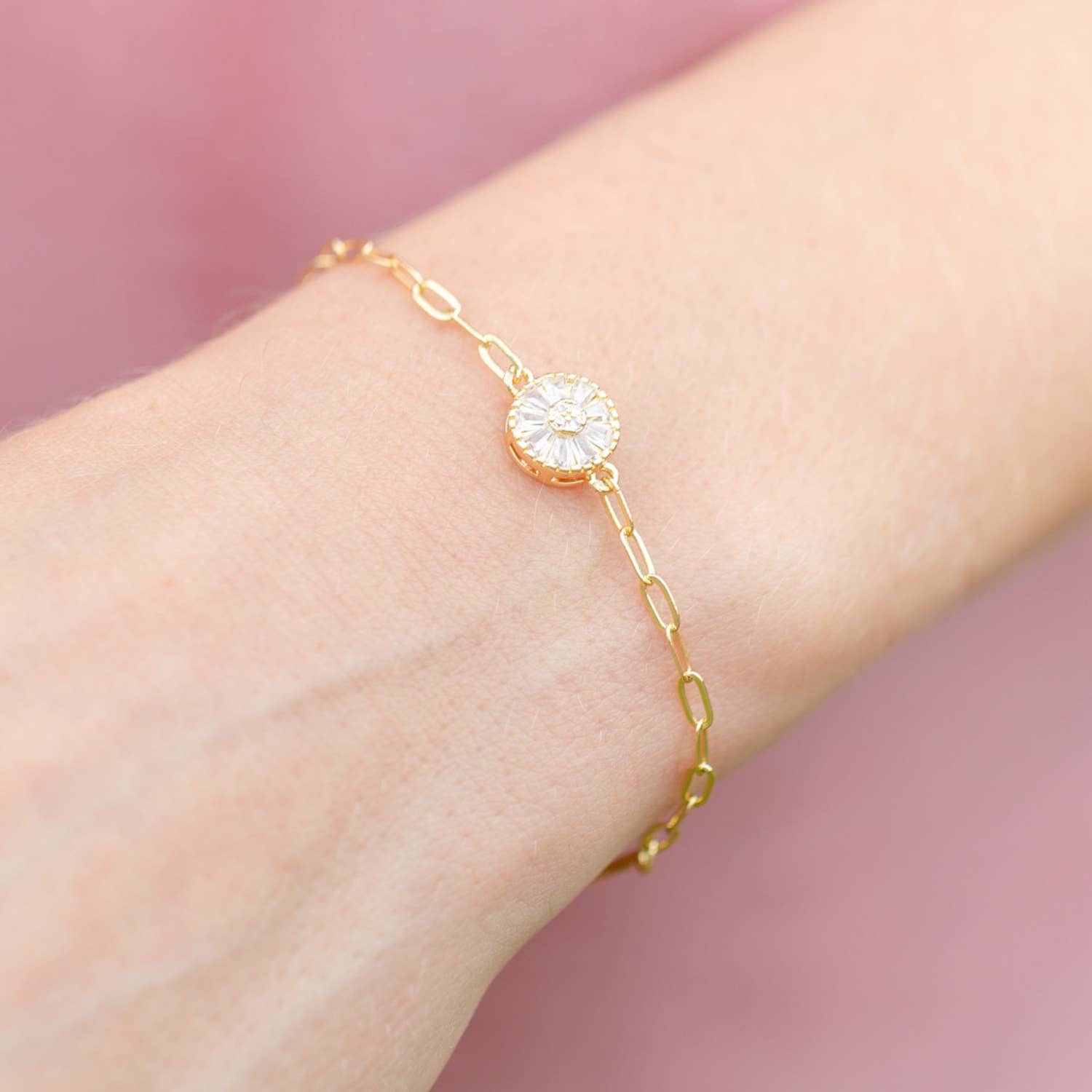 Baguette Circle Pulley Bracelet - Image 2