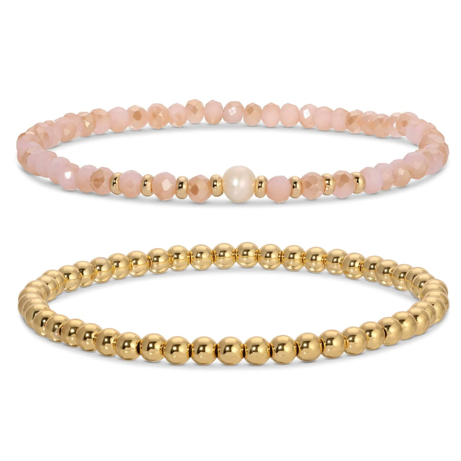 Beaded Duo Pearl Bracelet Set - Image 7