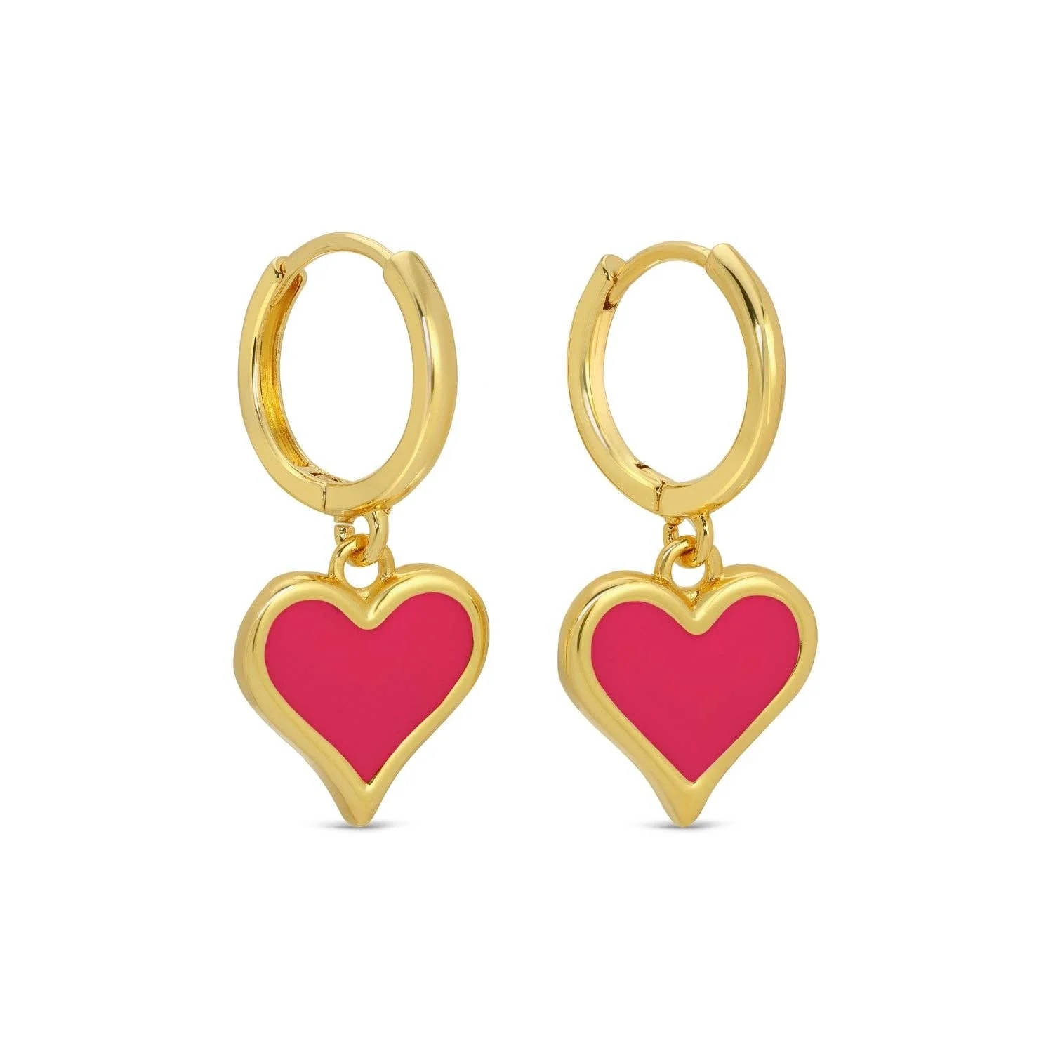 Colorful Heart Drop Huggies - Image 4