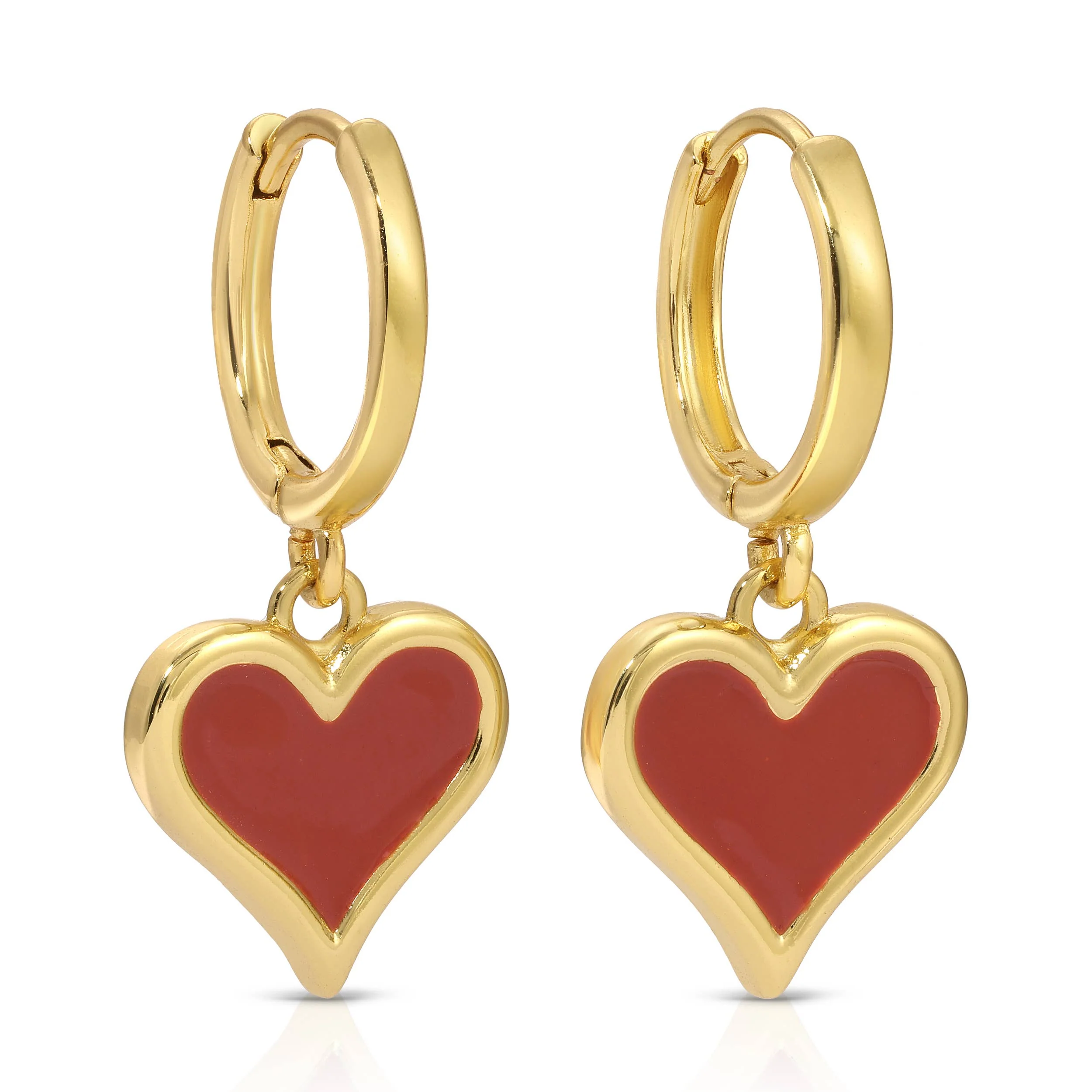 Colorful Heart Drop Huggies - Image 6