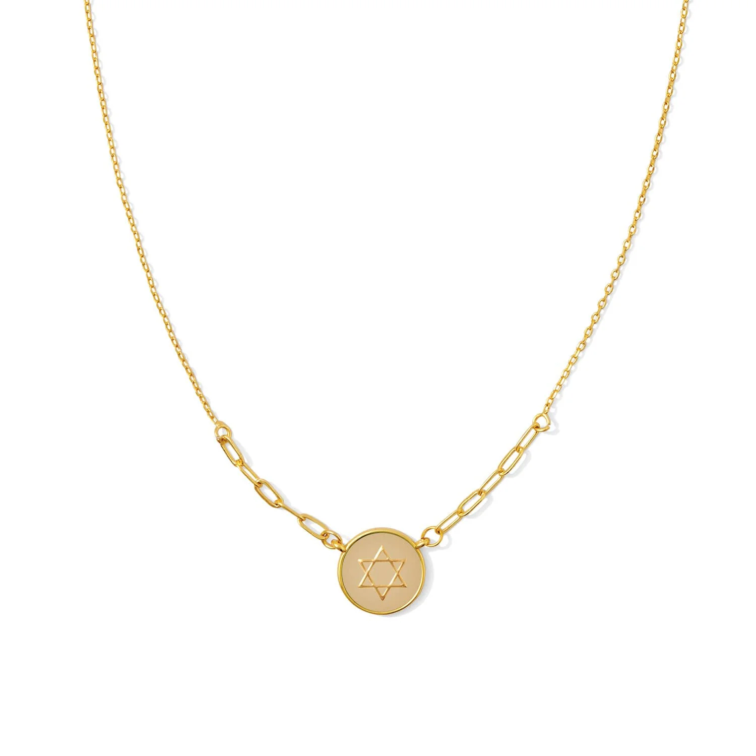 Delicate Star Of David Color Pop Necklace - Splendid Iris
