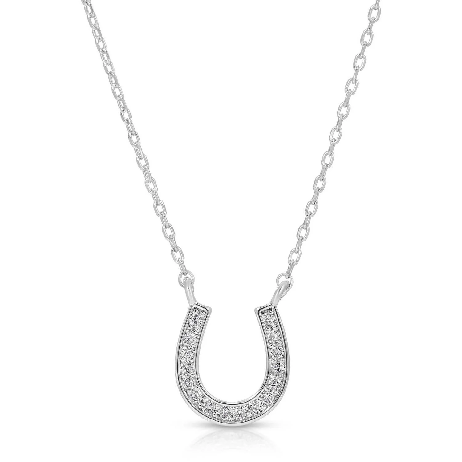 Pave Horseshoe Necklace - Image 2