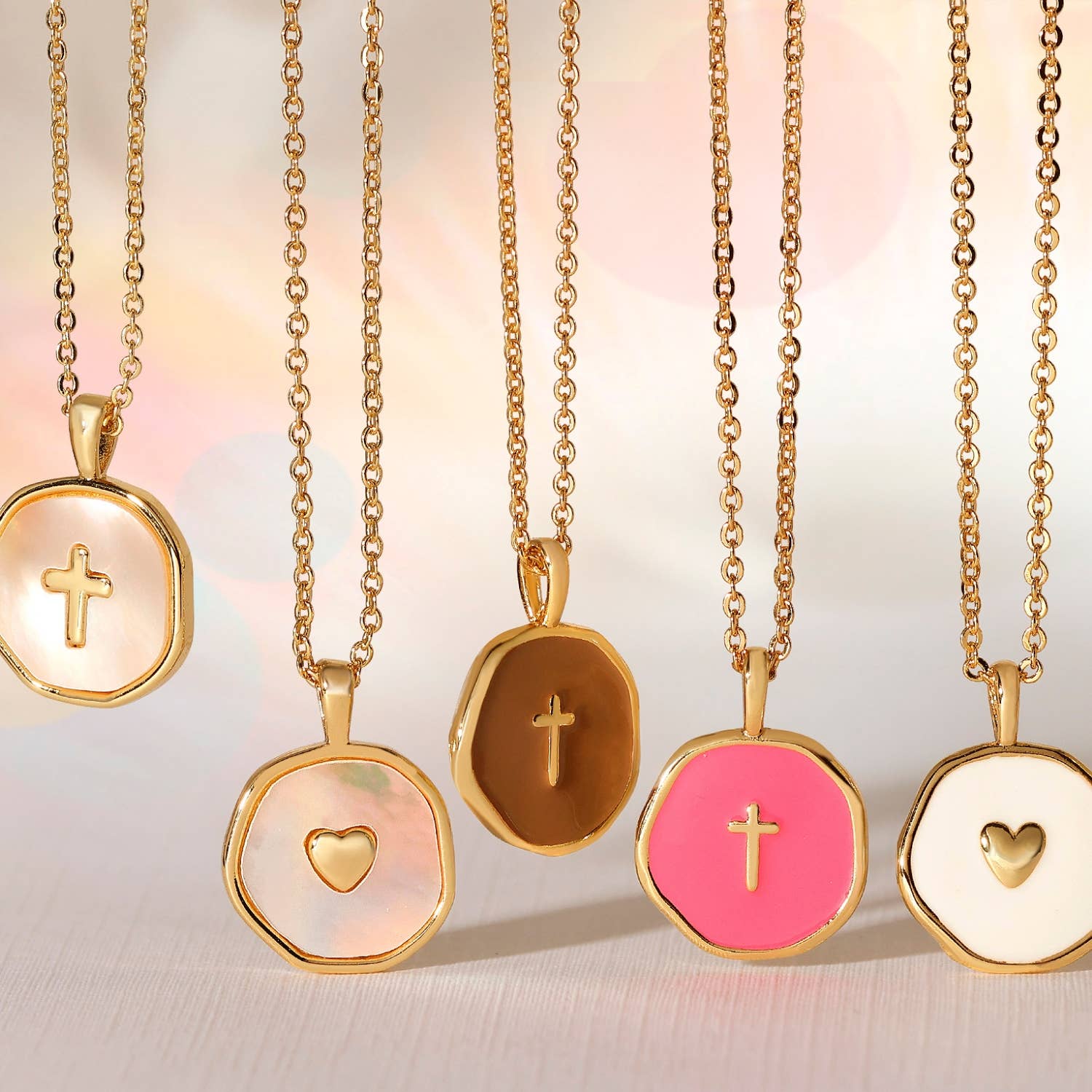 Shell With Cross Pendant Necklace - Image 3