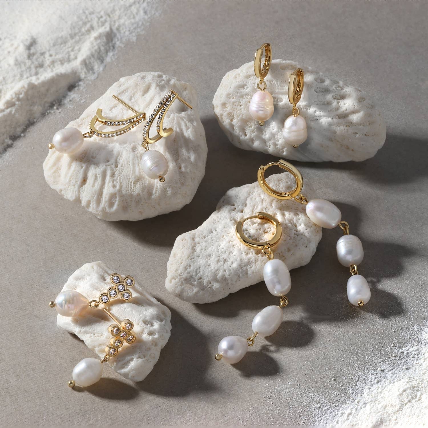 Small Pearl Huggies - Image 3