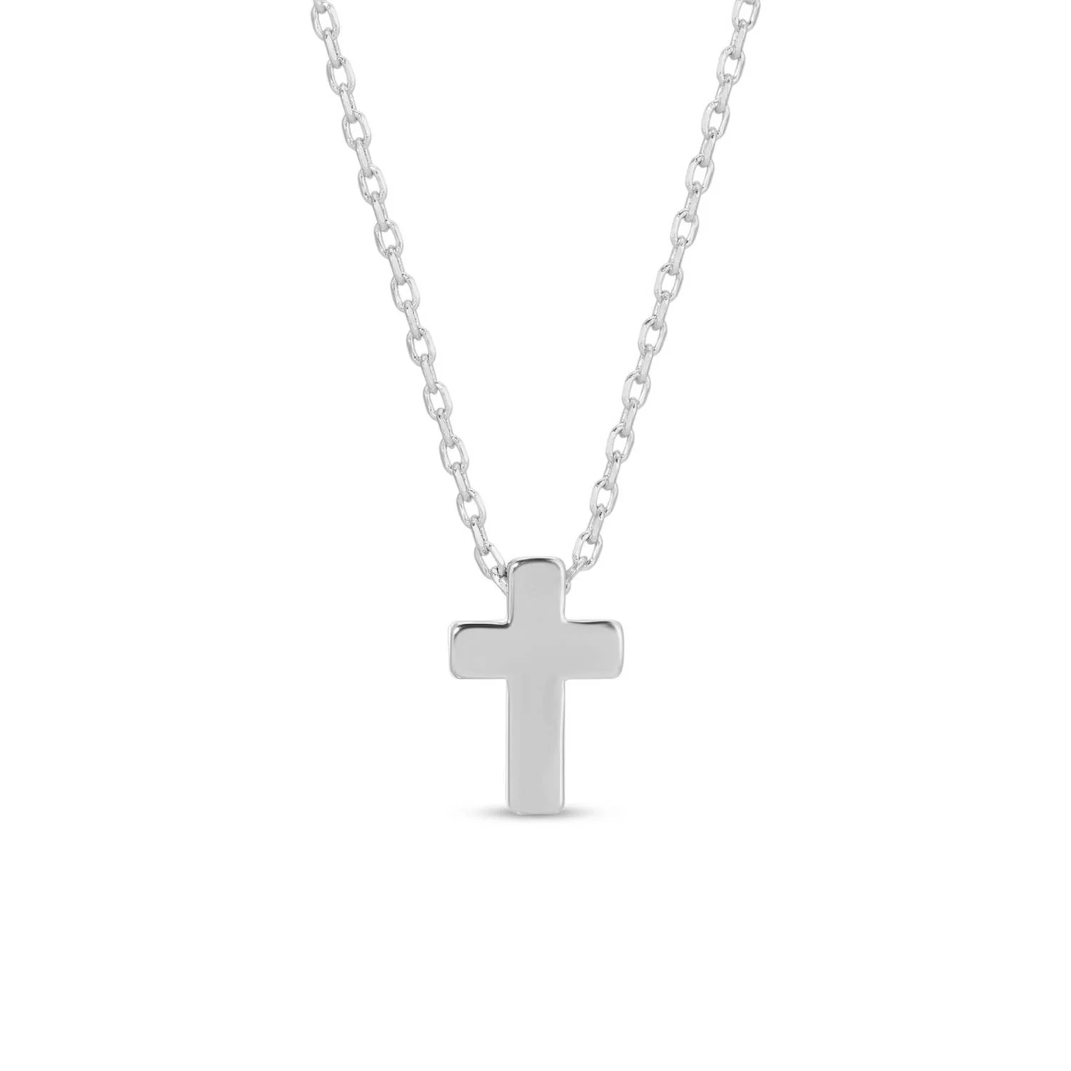 Small Simple Cross Necklace - Image 2
