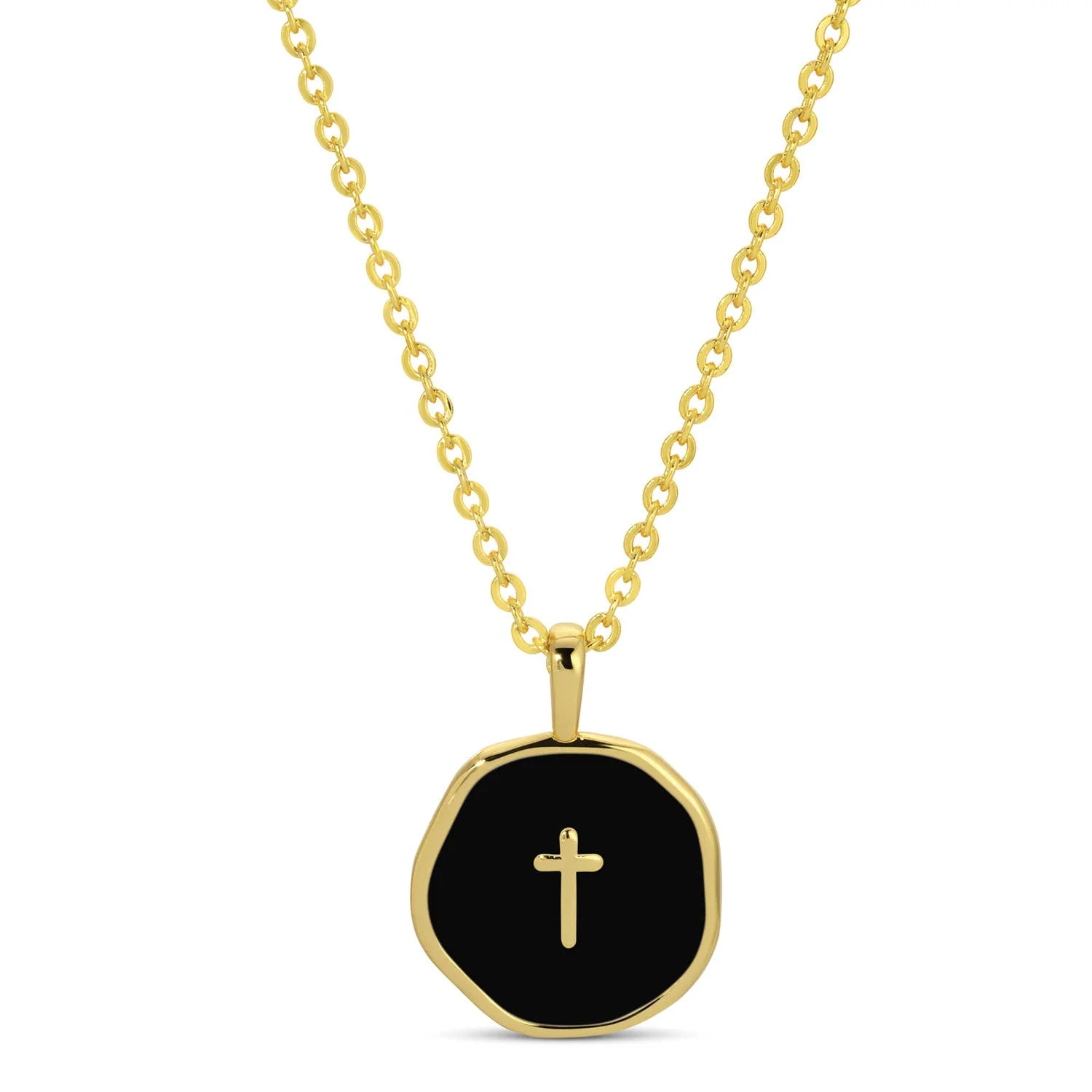 Tiny Cross Pendant Necklace - Image 2
