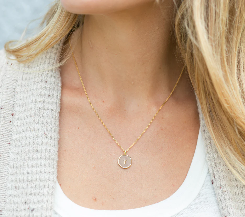 Tiny Cross Pendant Necklace - Image 6