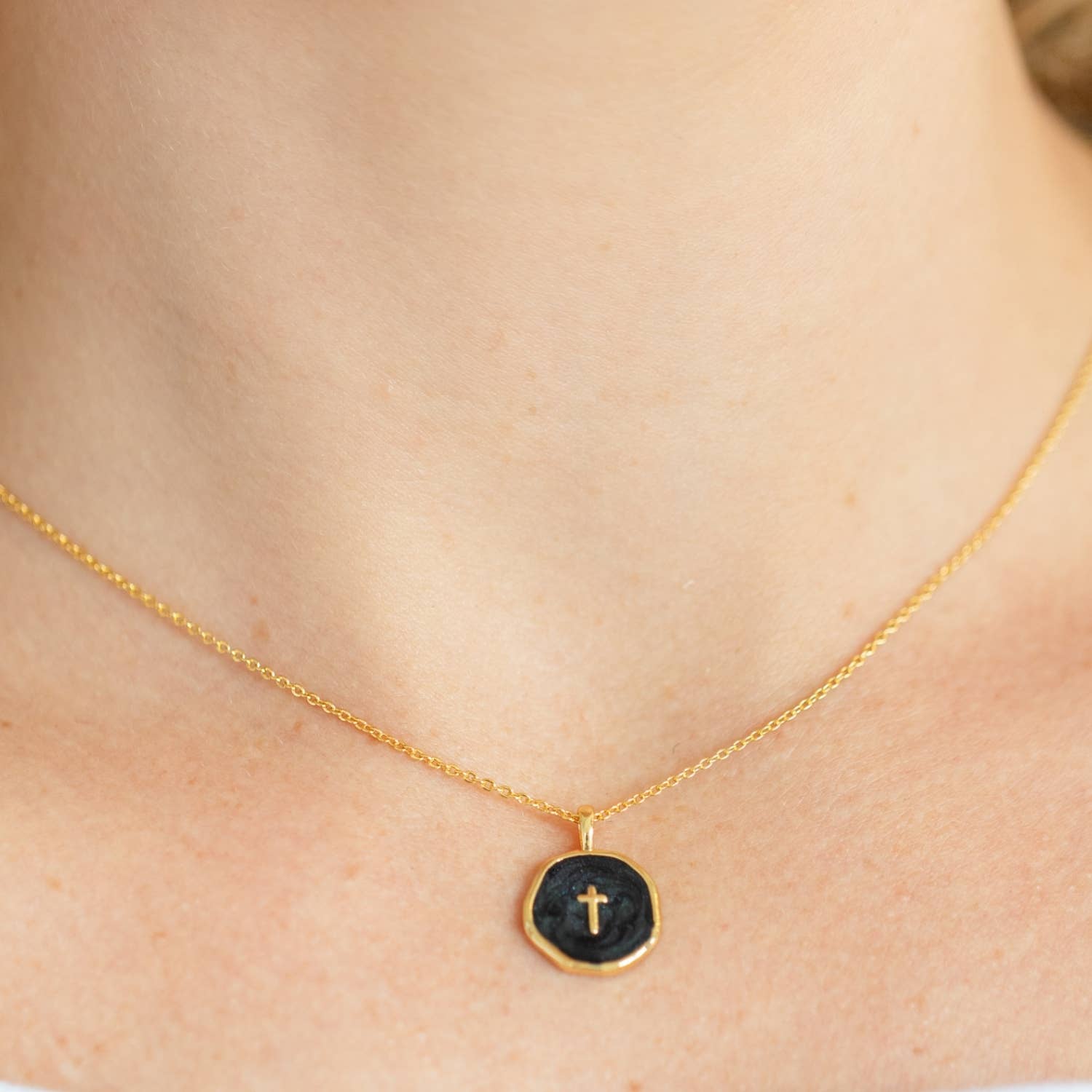 Tiny Cross Pendant Necklace - Image 7