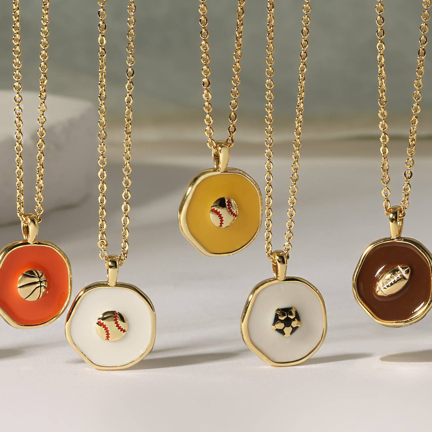 Touchdown! Football Pendant Necklace - Image 2