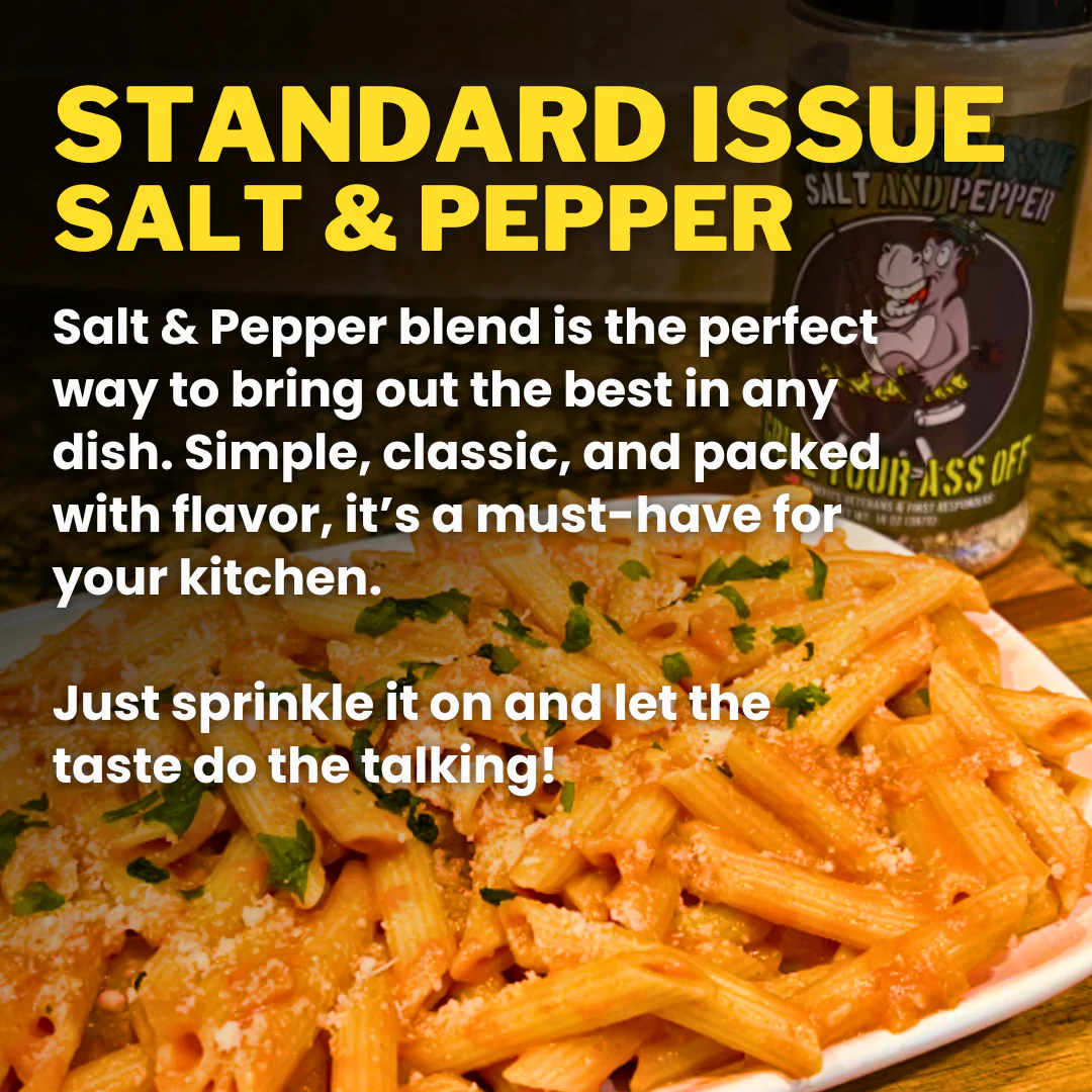 Standard Issue Salt & Pepper Seasoning - Spice Blend, BBQ: 11.5oz Bottle - Image 3