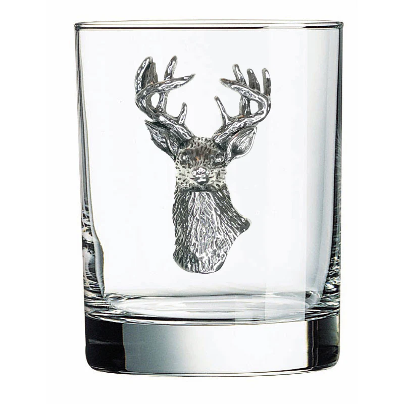 Silver Deer Buck Stags Head Old fashioned - Image 2