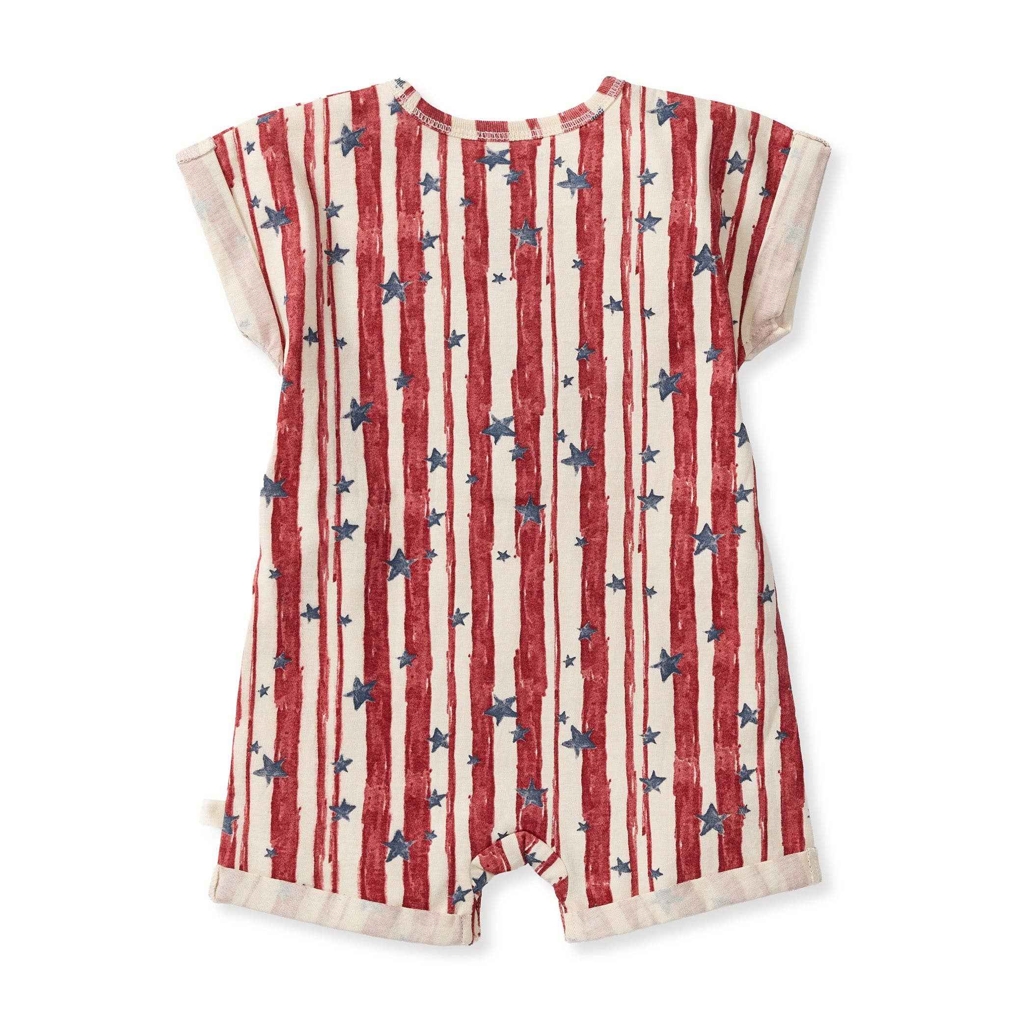 Stars & Stripes Baby Boy Romper: 6-9M - Image 3