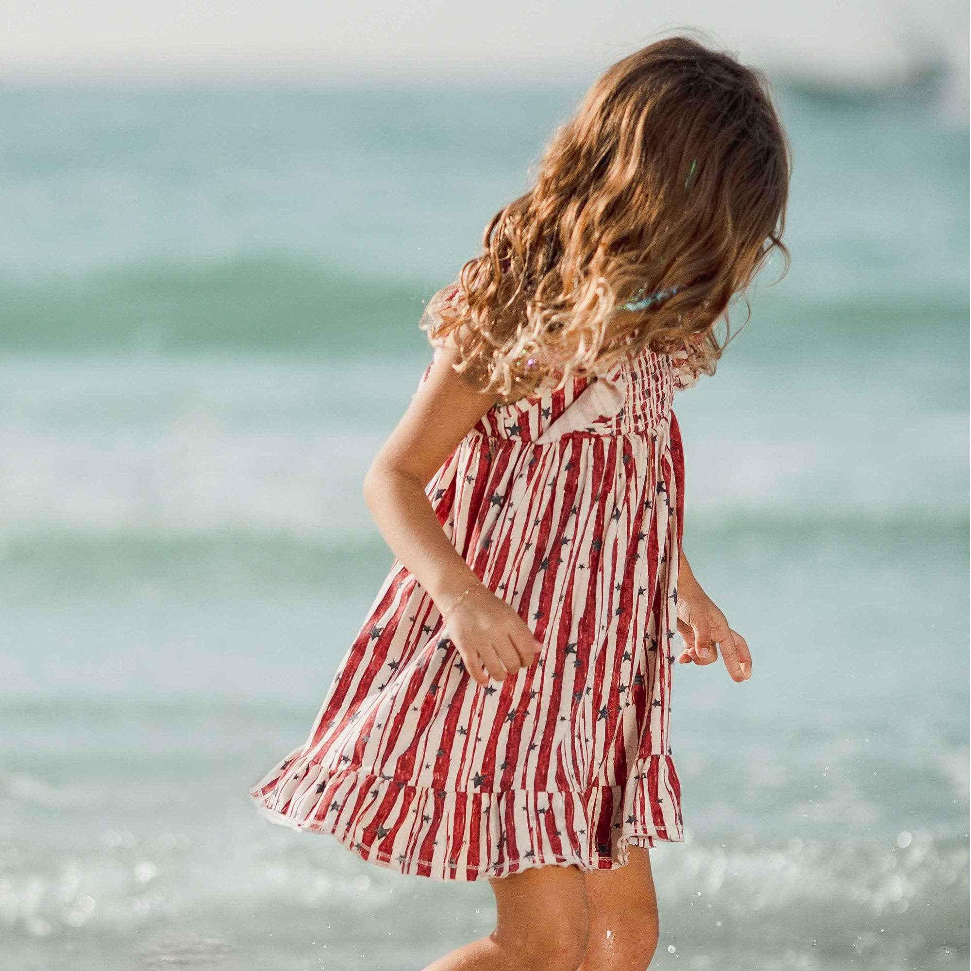 Stars & Stripes Organic Cotton Dress: 0-3M - Image 4