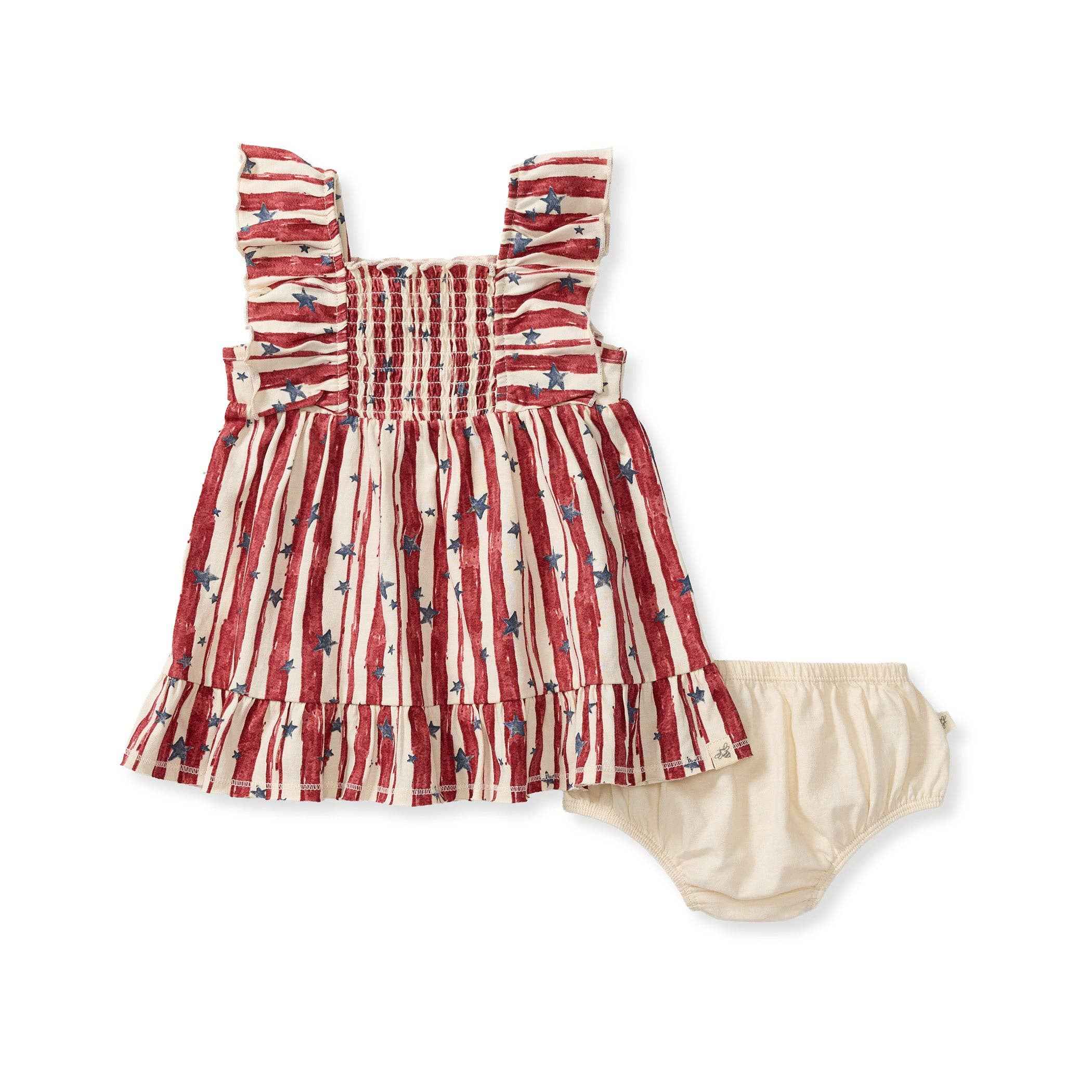 Stars & Stripes Organic Cotton Dress: 18M