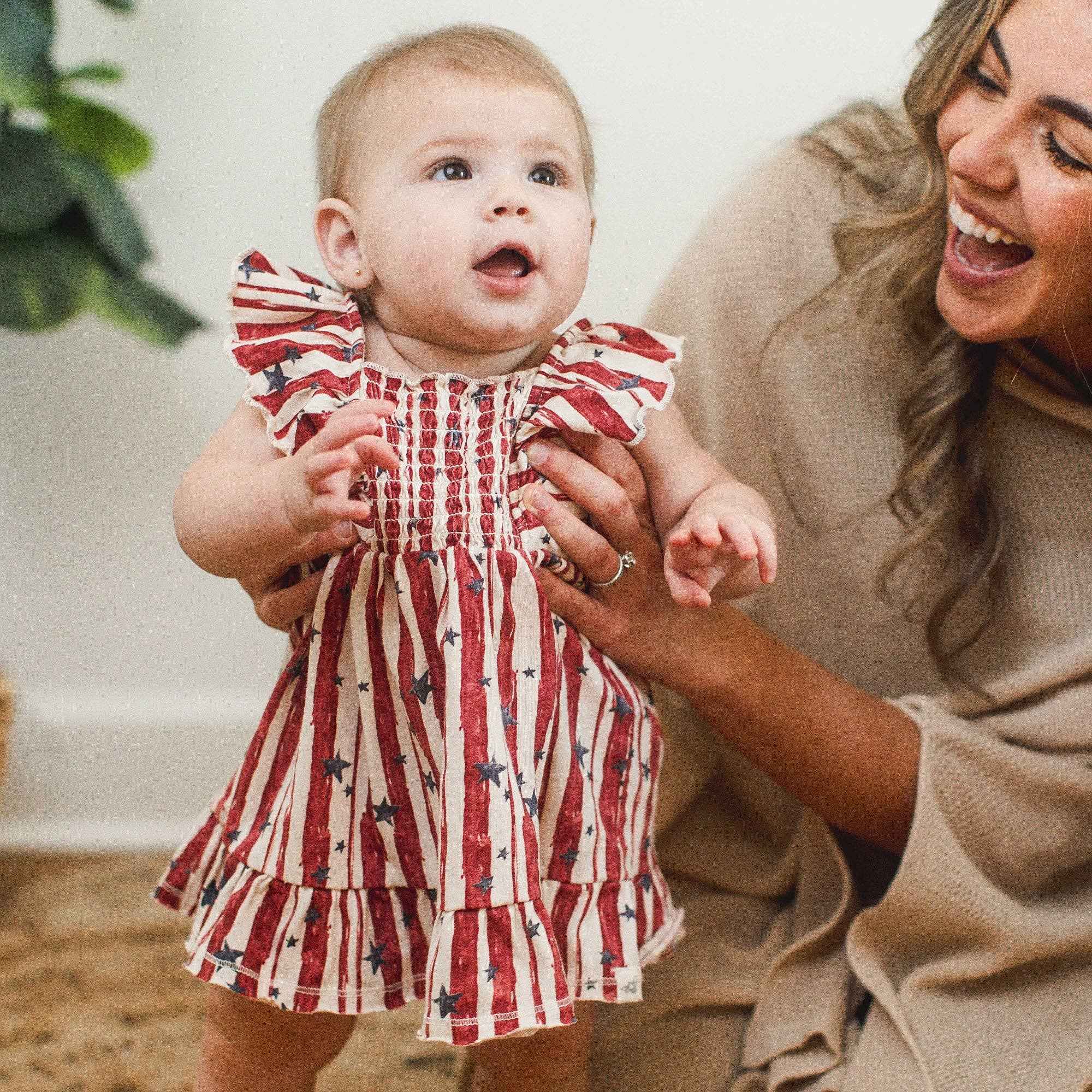 Stars & Stripes Organic Cotton Dress: 18M - Image 2