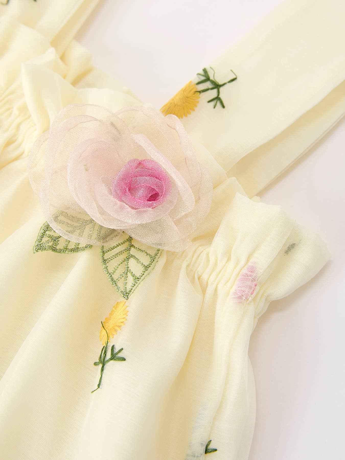 Storybook Floral Baby Girl Romper With Hat - Image 3