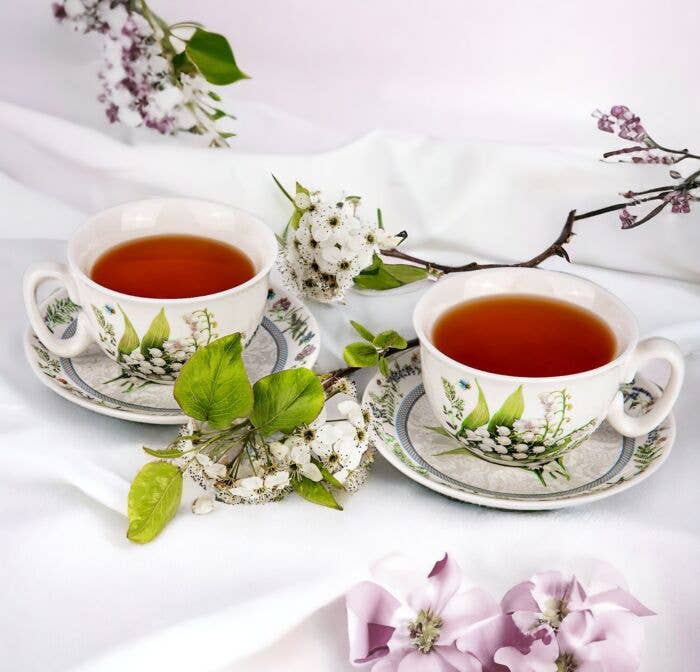 Lily Porcelain Tea/Coffee Cup and Saucer in Gift Box - Image 6