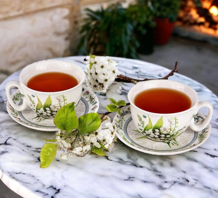 Lily Porcelain Tea/Coffee Cup and Saucer in Gift Box - Image 7
