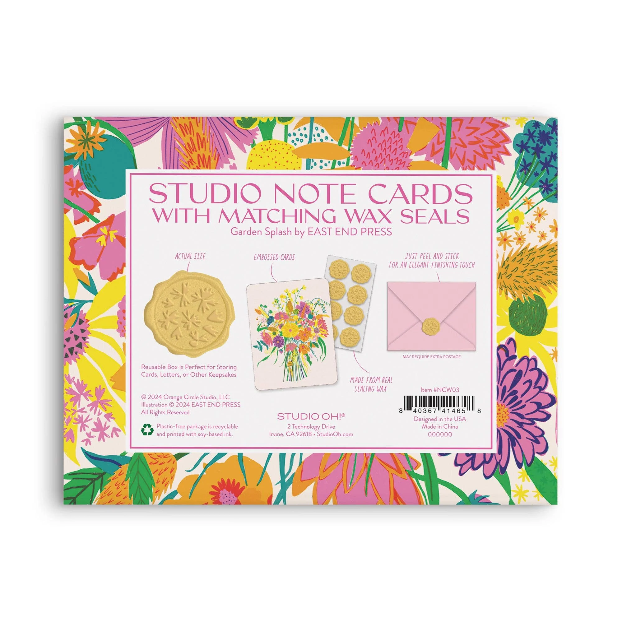 Garden Splash Studio Note Cards with Matching Wax Seals - Image 6