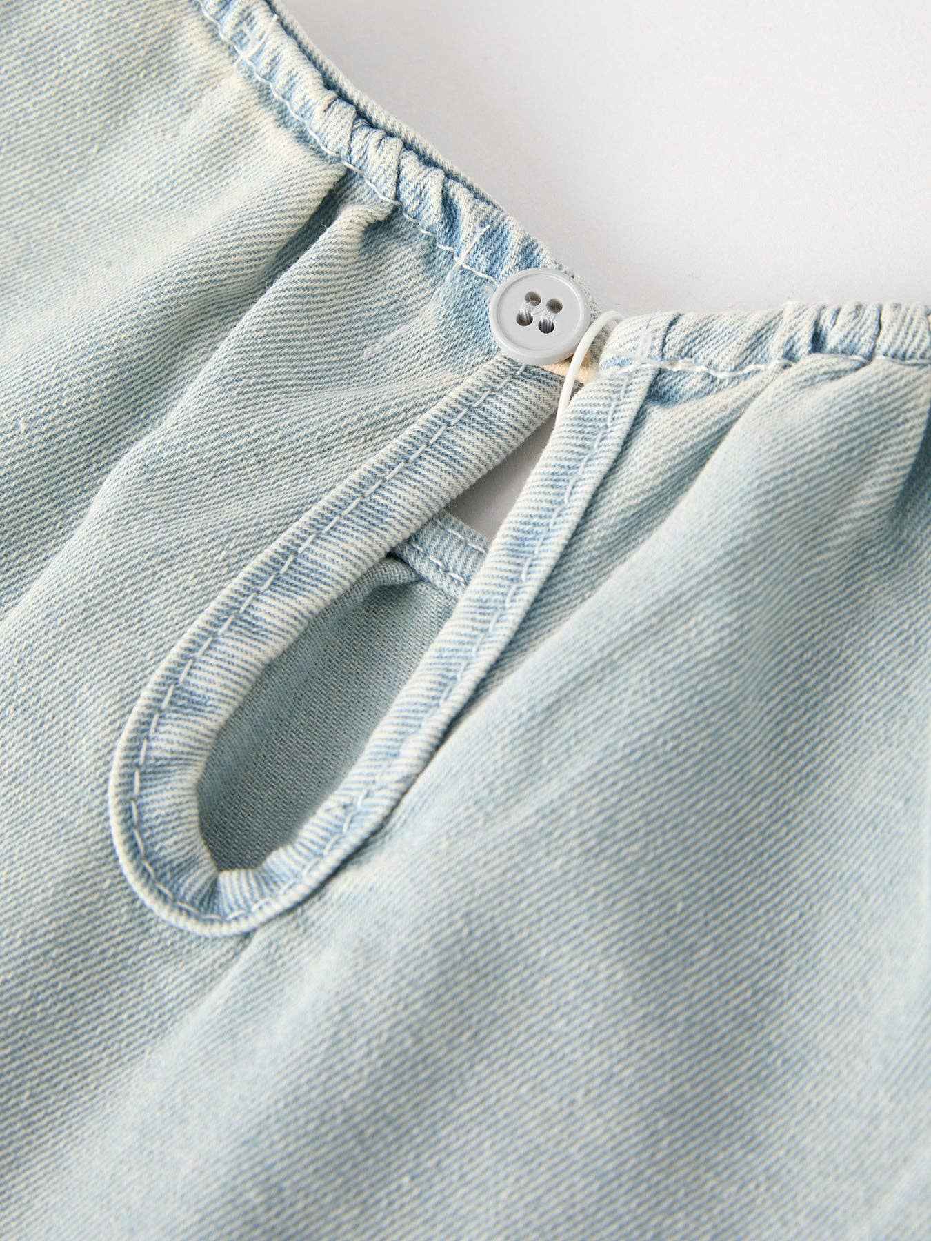 Summer Light Color Denim Lace Girls Set: 7 - Image 5