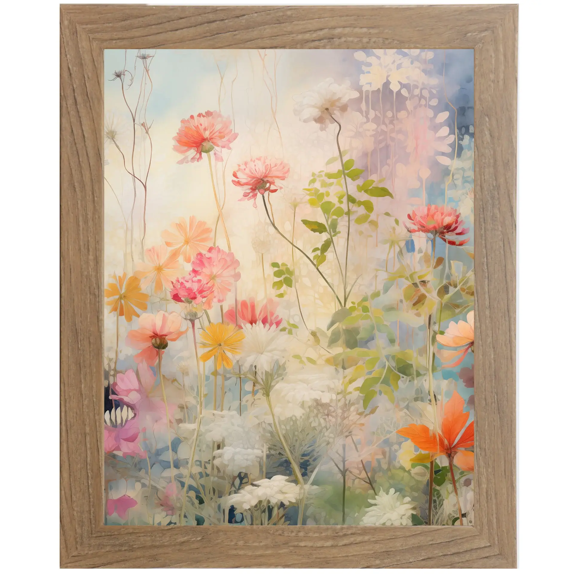 Floral Moment 1 Flowers Pastel Framed Art Sign Decor - Image 4