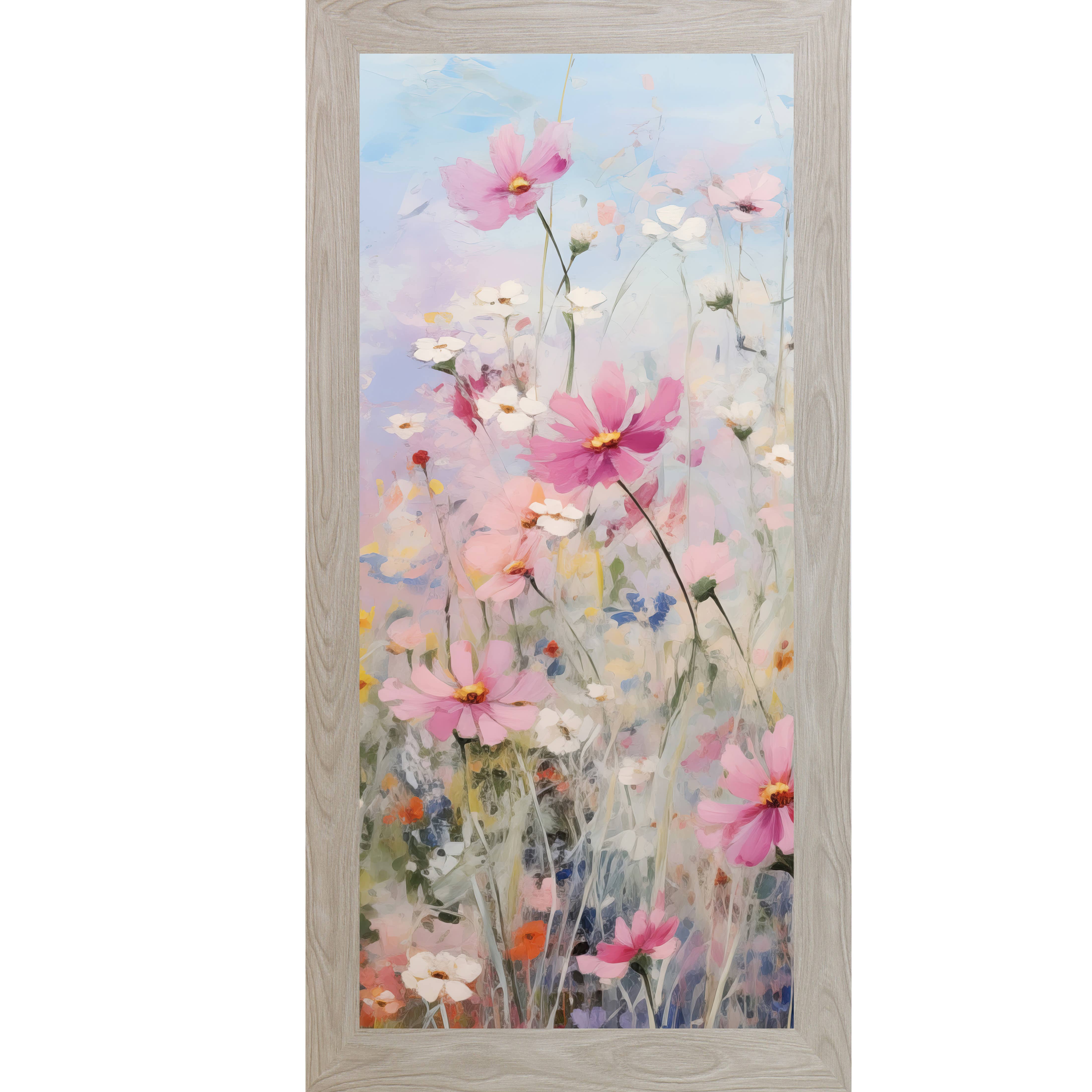 Spring Wildflower Framed Art Summer Pink Floral - Image 3