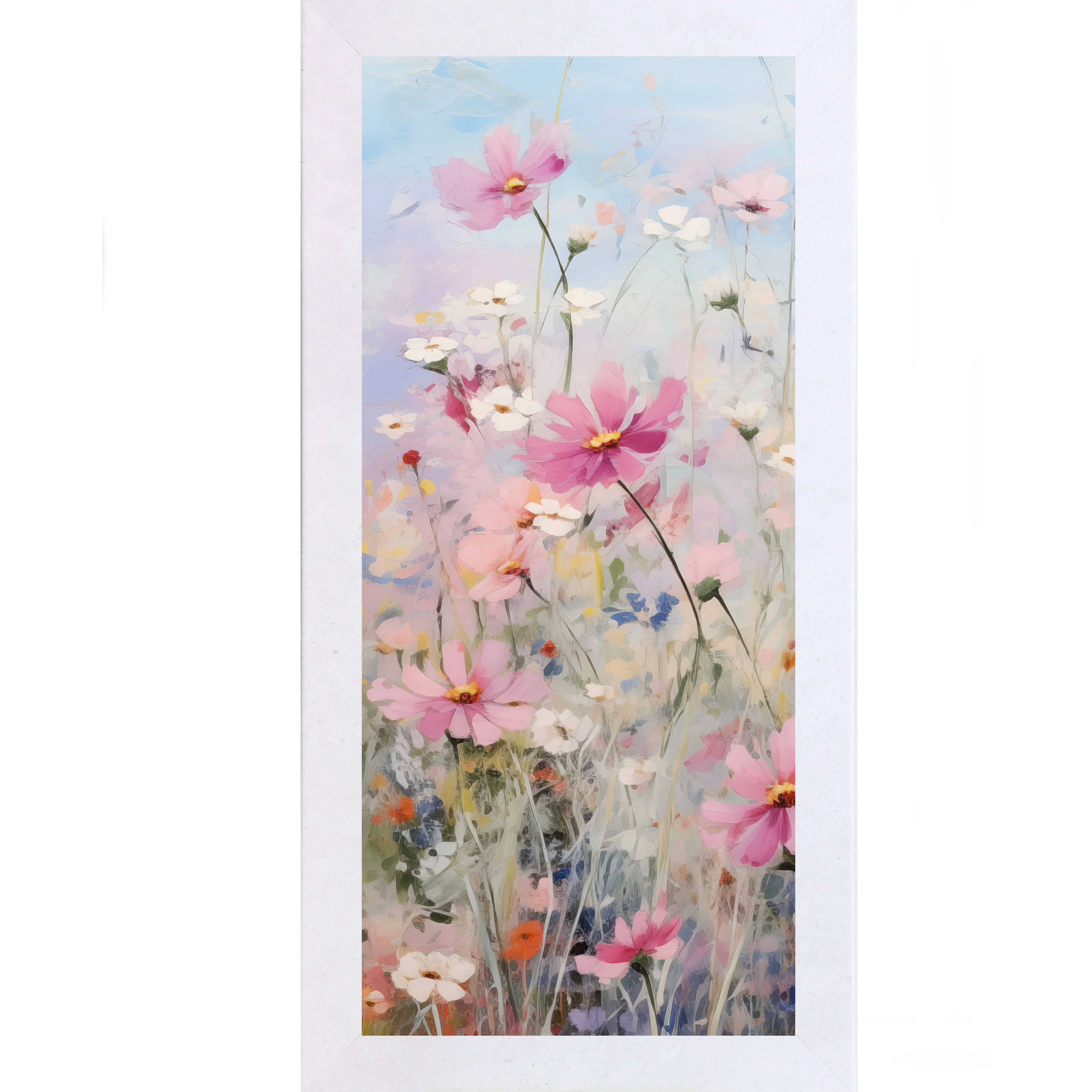 Spring Wildflower Framed Art Summer Pink Floral - Image 4