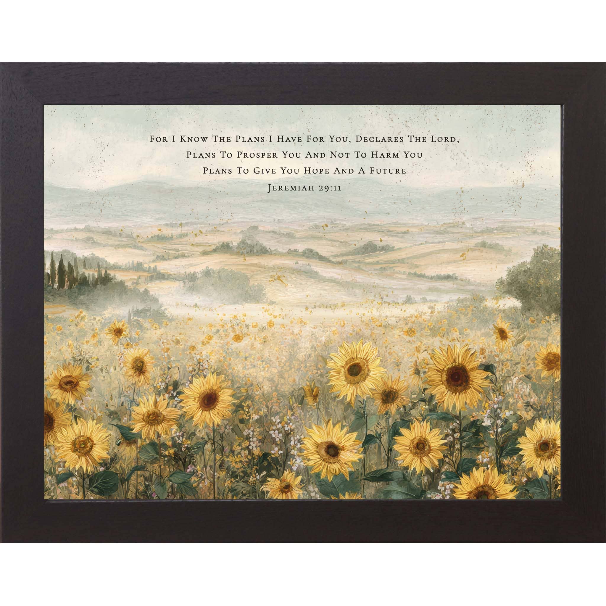 Sunflowers of Hope and a Future – Jeremiah 2911 Framed Art