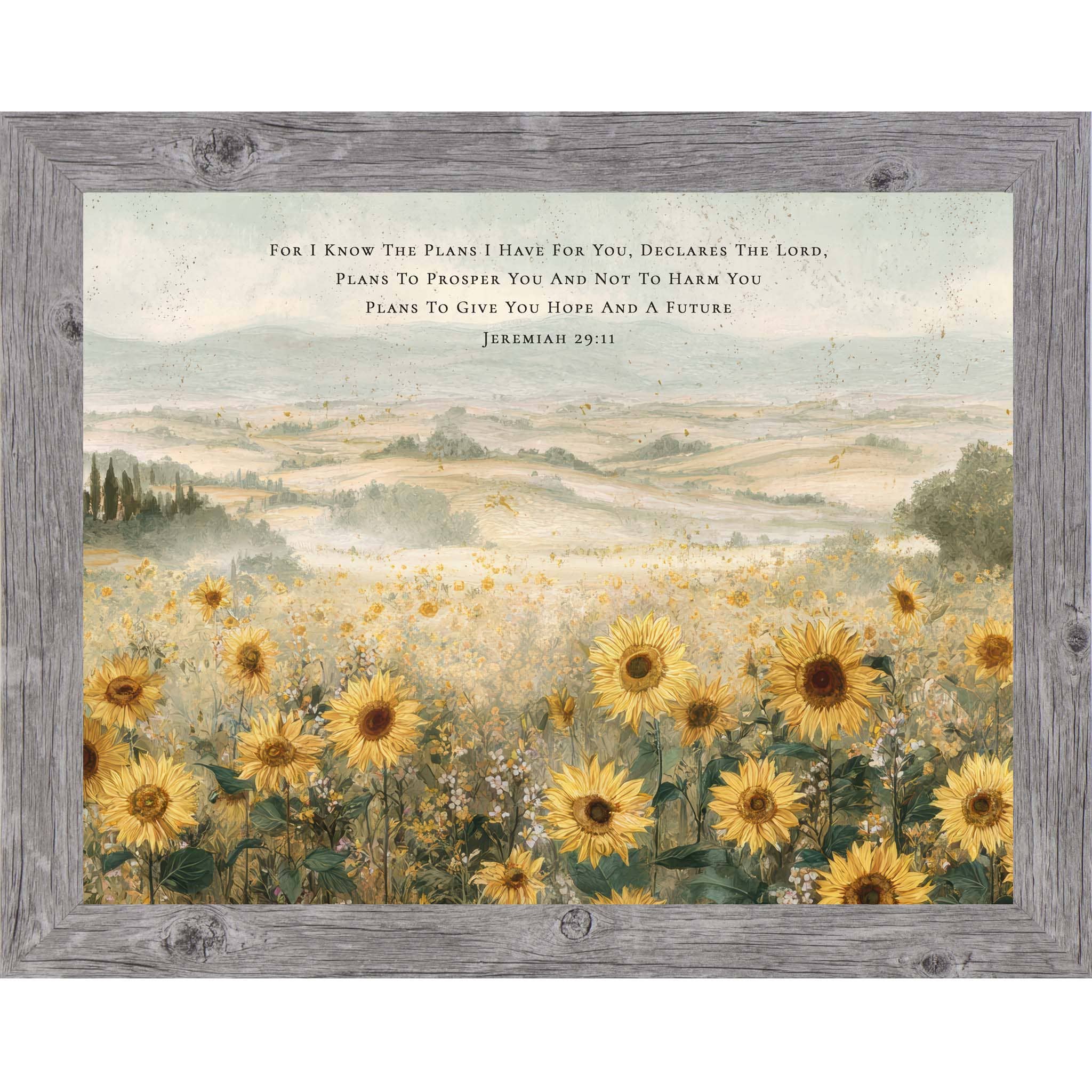 Sunflowers of Hope and a Future – Jeremiah 2911 Framed Art - Image 2
