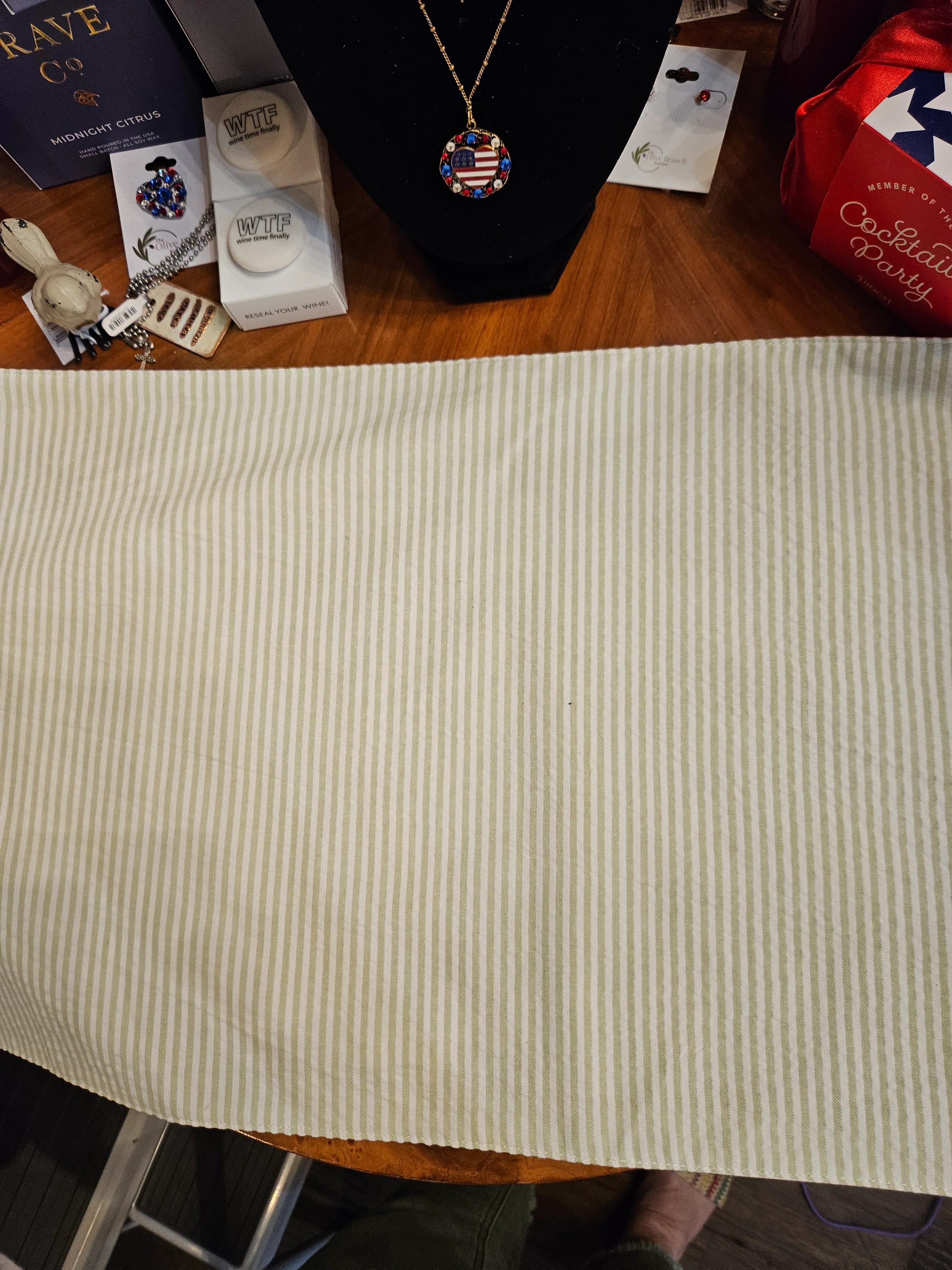 Green Seersucker Placemat