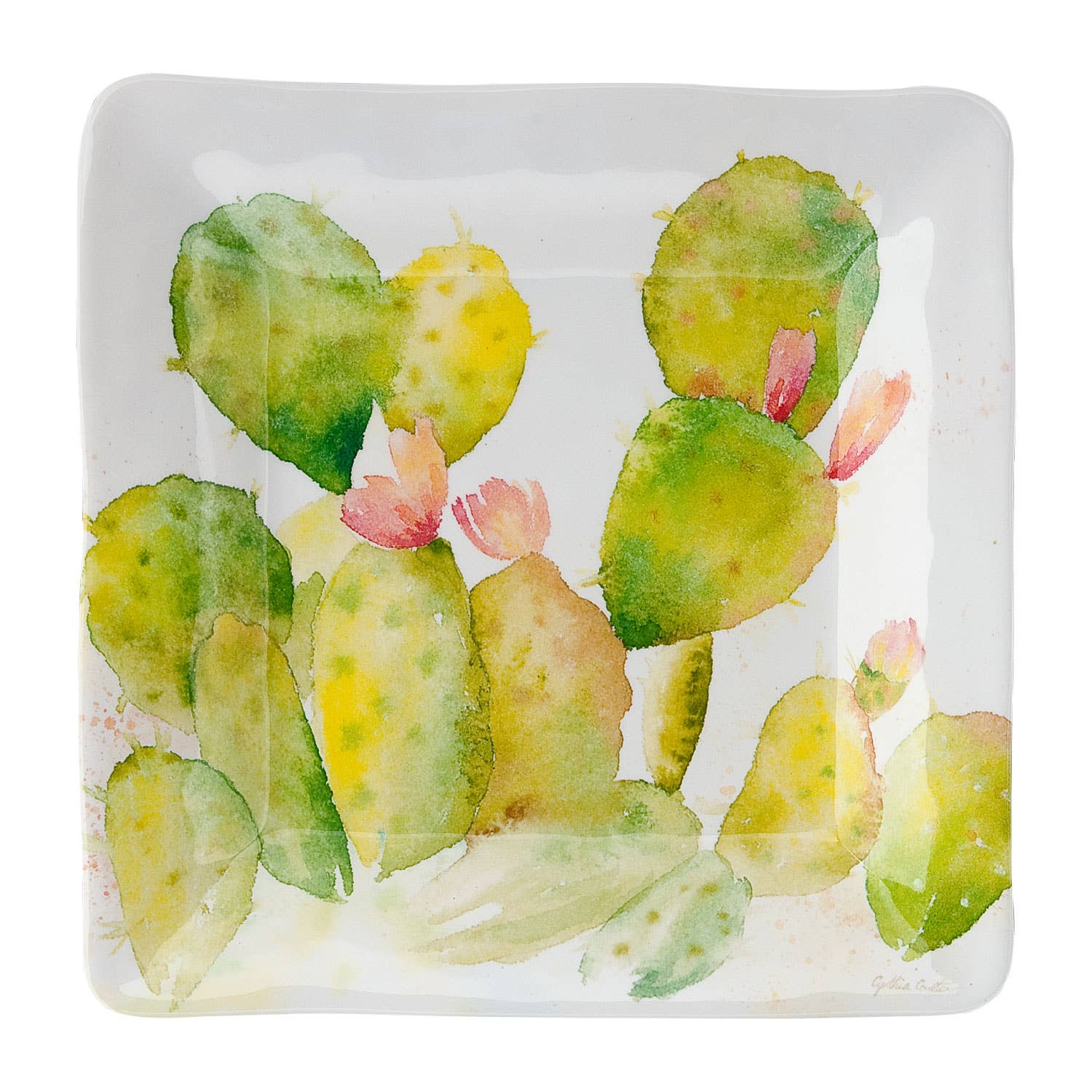 4-Piece Cactus Melamine 6" Tidbit Plate - Image 4